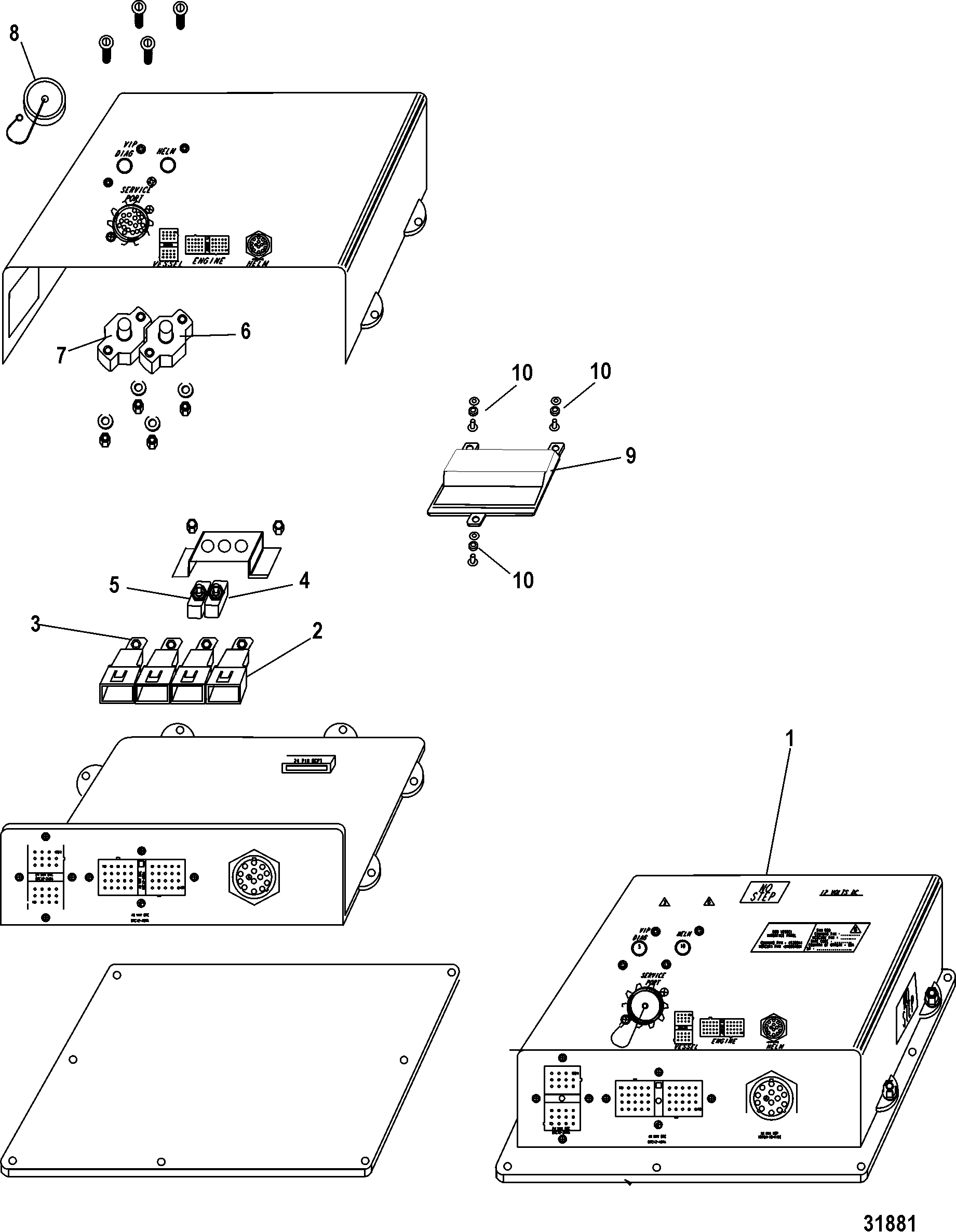 Electrical Components, Vessel Interface Panel (VIP) (24 Pin)