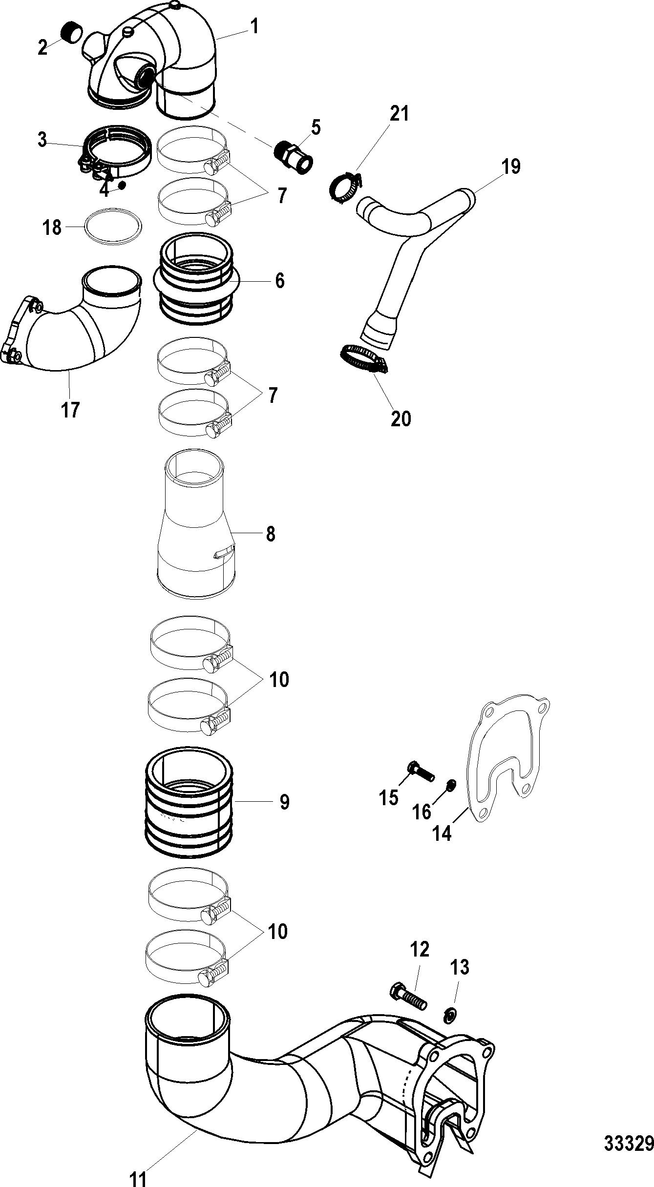 Exhaust Components, Sterndrive