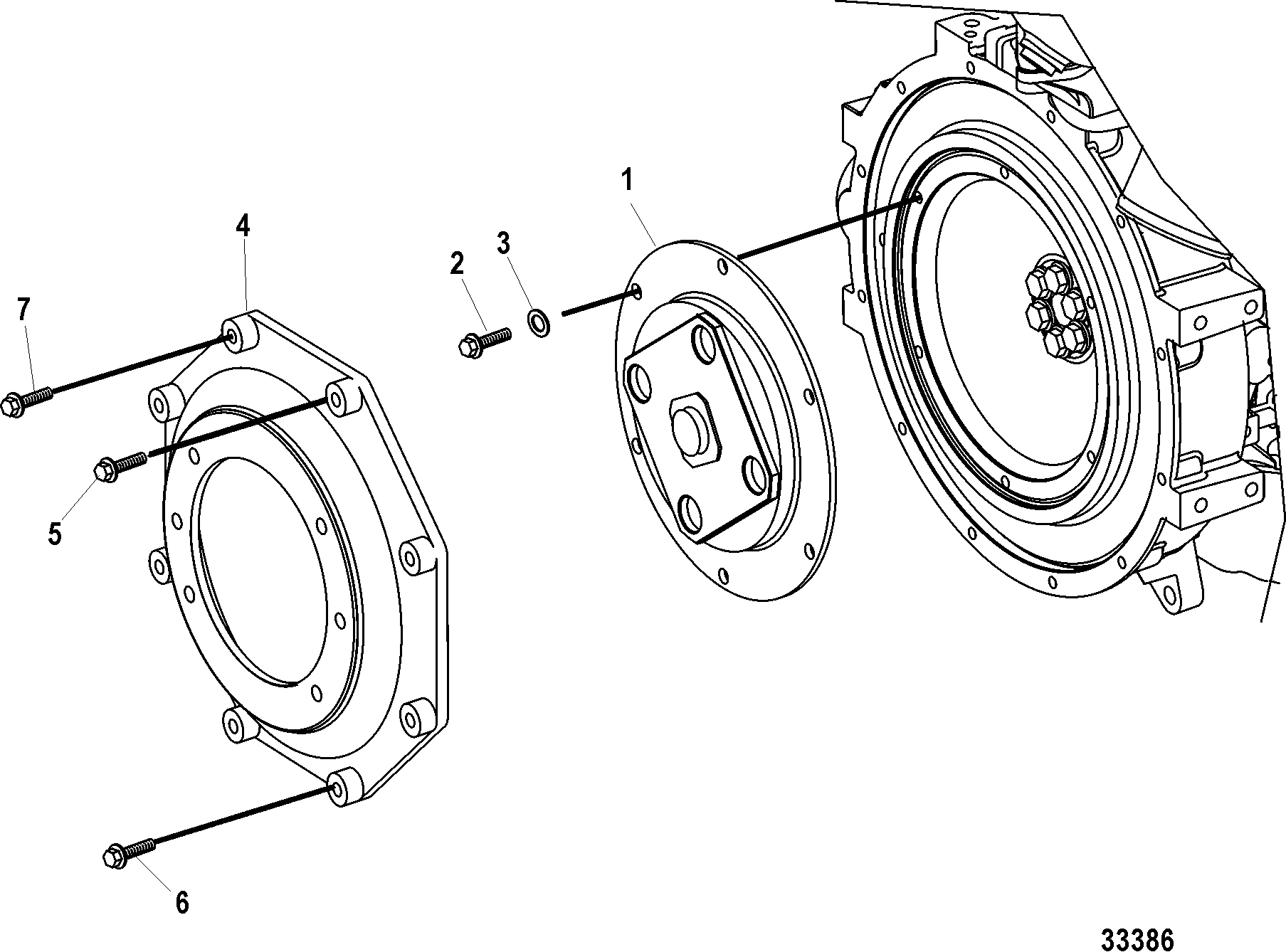 Flywheel Housing Cover(Inboard) For Technodrive 345