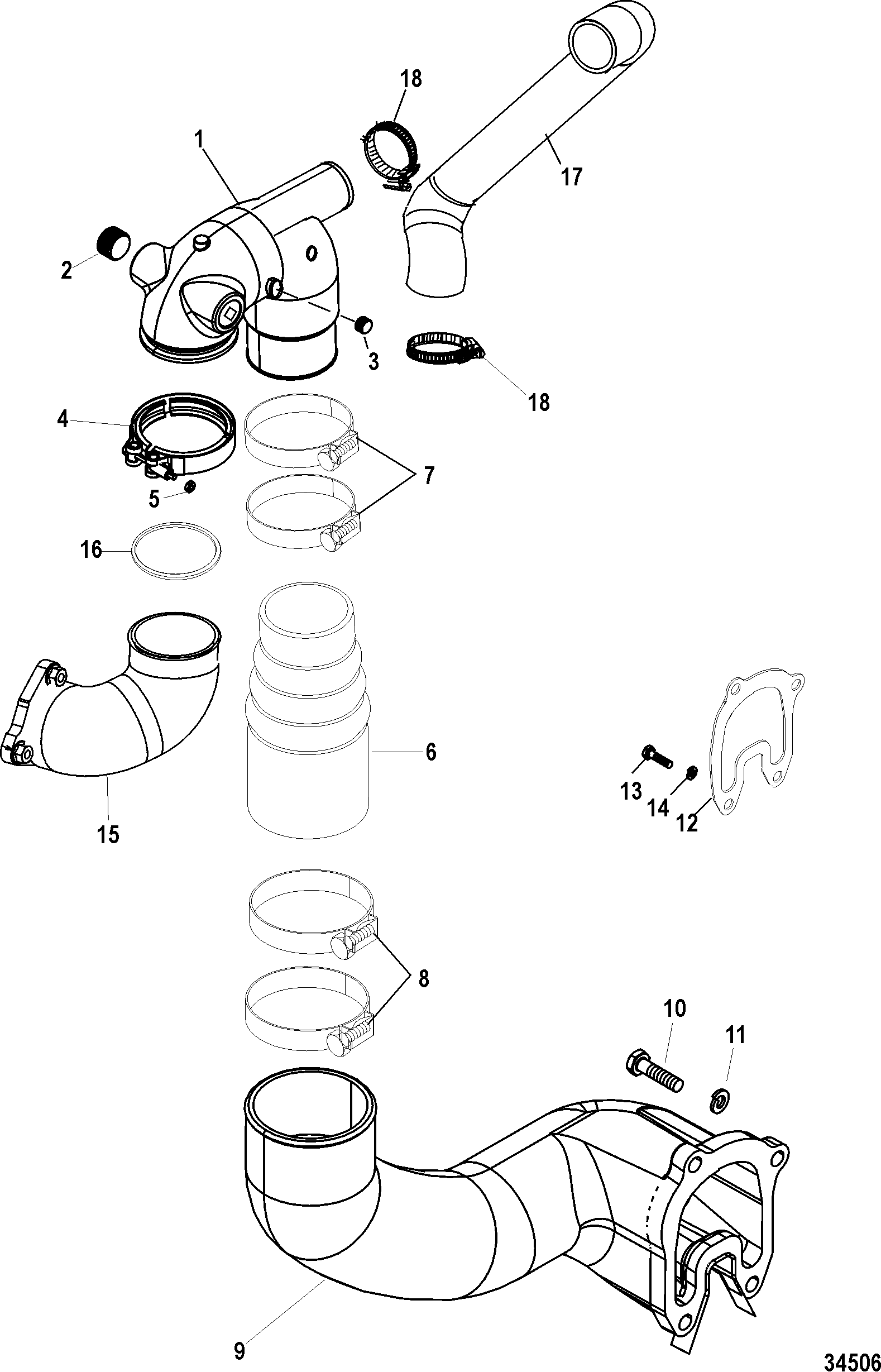 Exhaust Components, Sterndrive