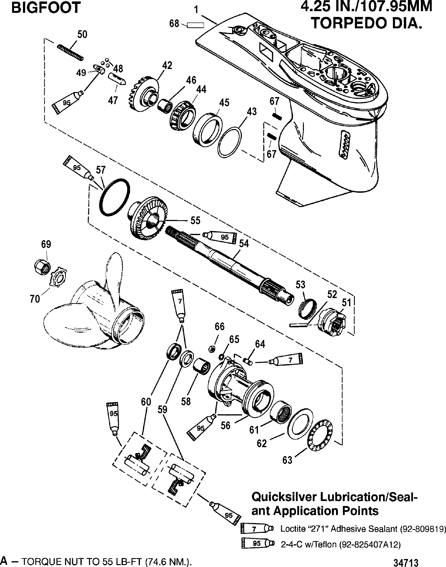 Gearhousing, Propeller Shaft - 2.31:1 Gear Ratio-Bigfoot