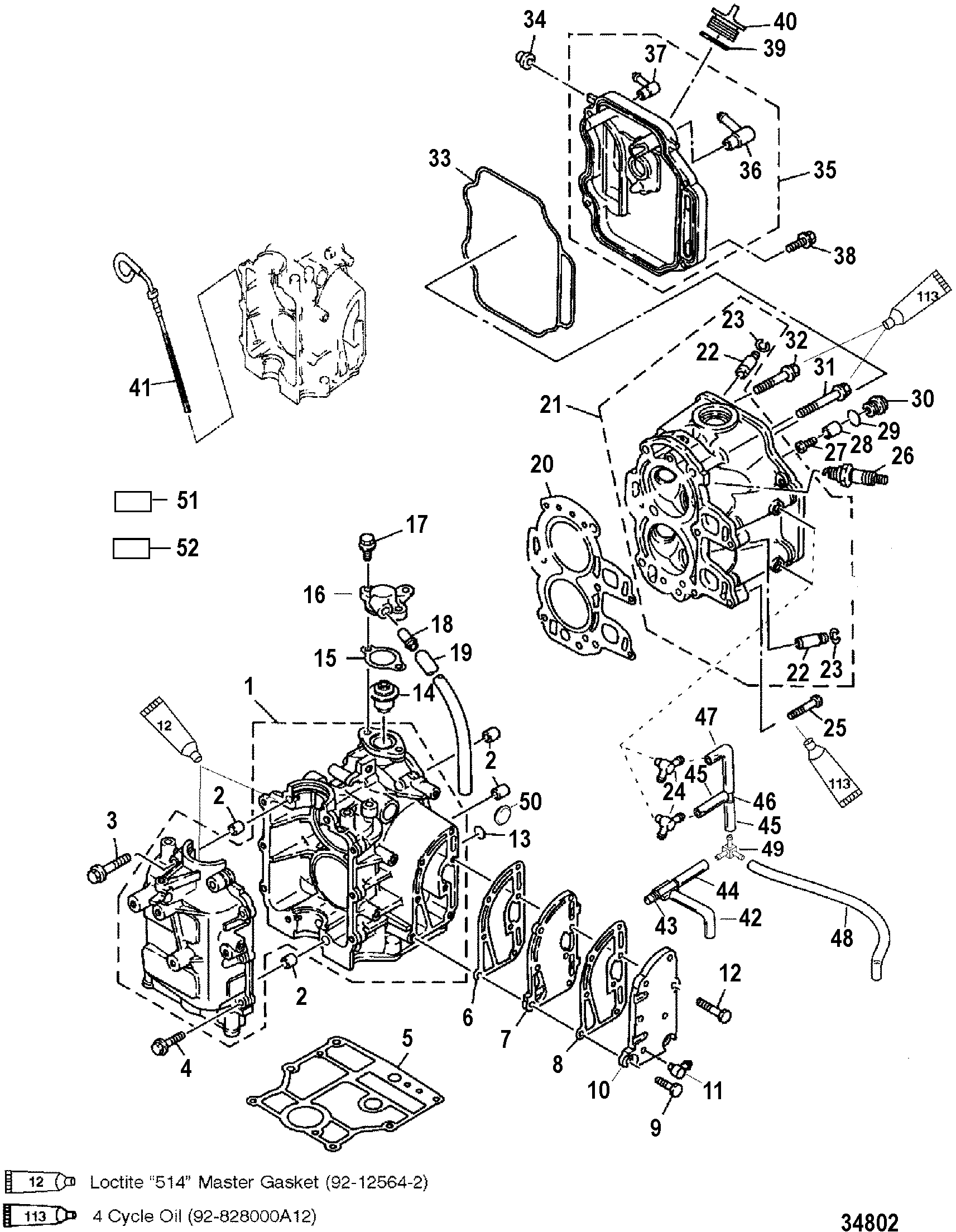 Cylinder Block and Crankcase