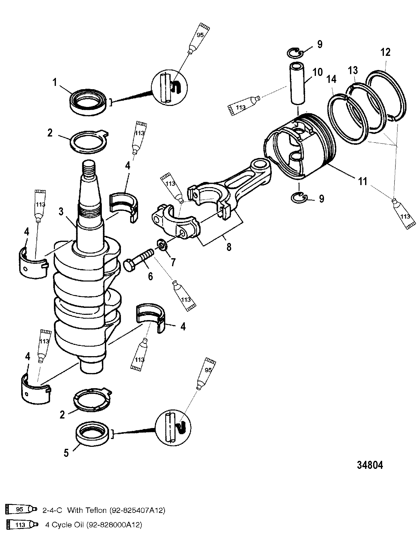 Crankshaft, Pistons and Connecting Rods
