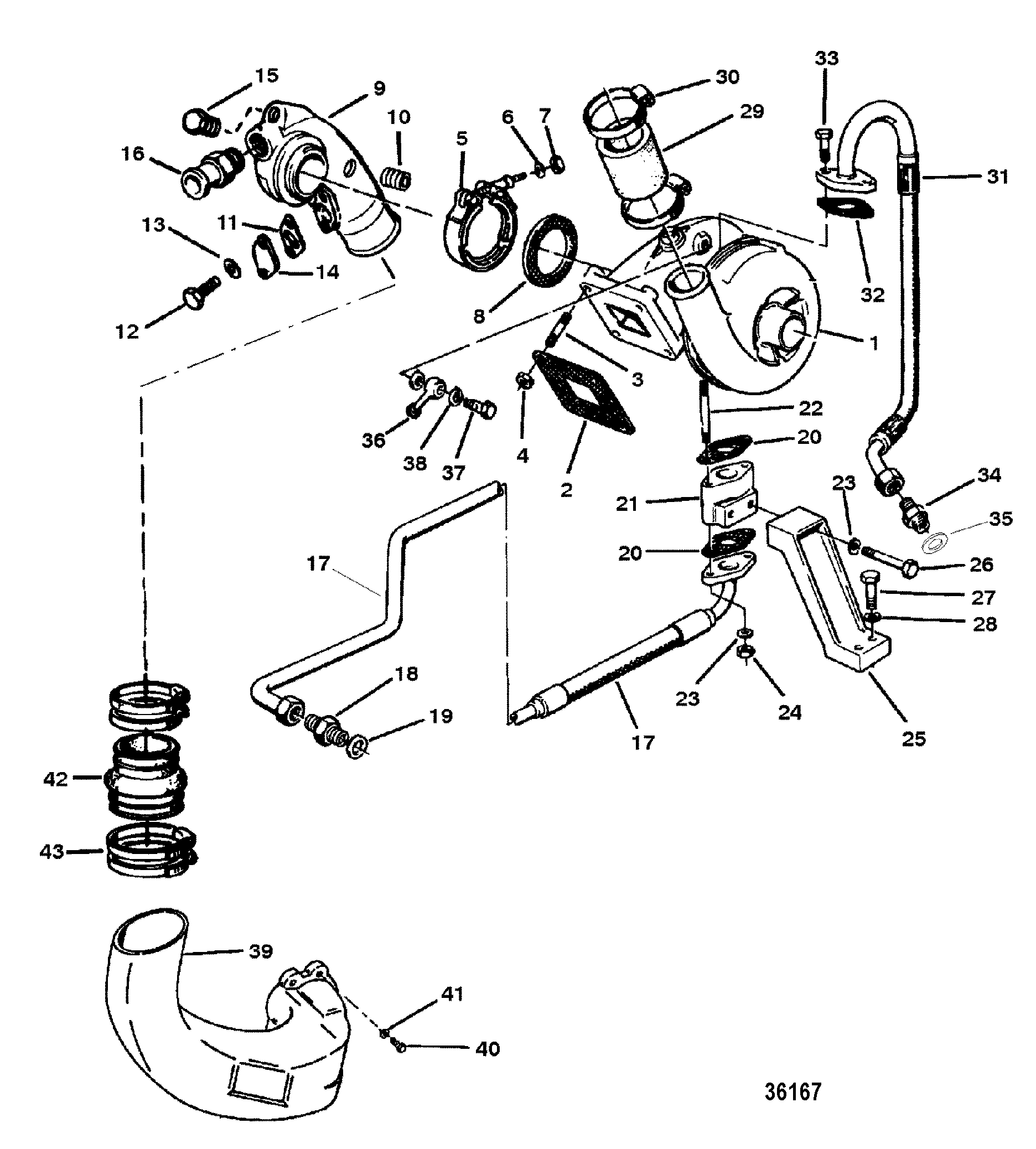 TURBO CHARGER/EXHAUST ELBOW