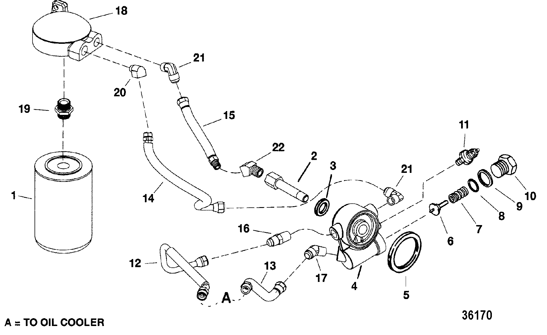 OIL FILTER AND OIL HOSES