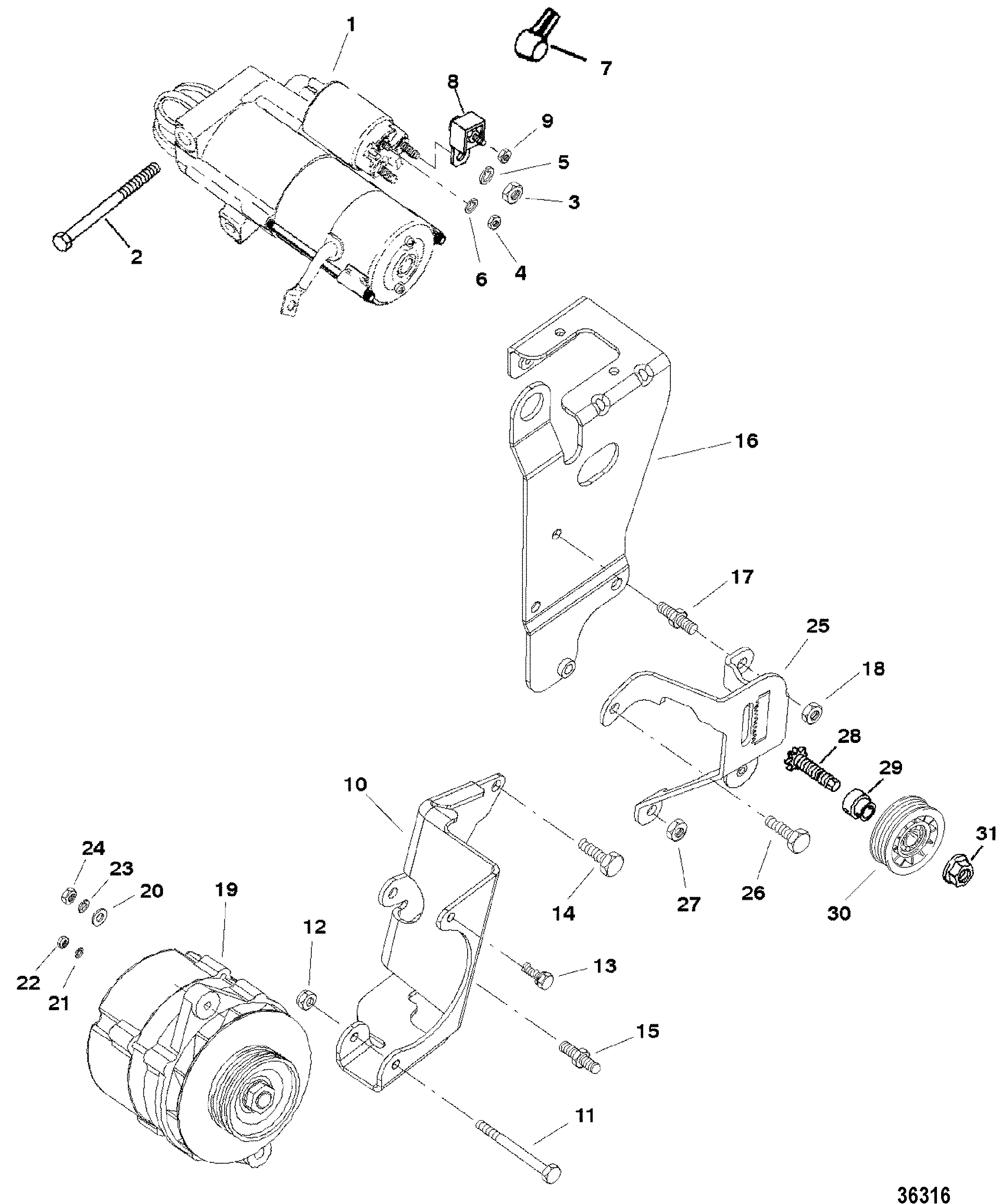 ALTERNATOR AND STARTER(MANDO)