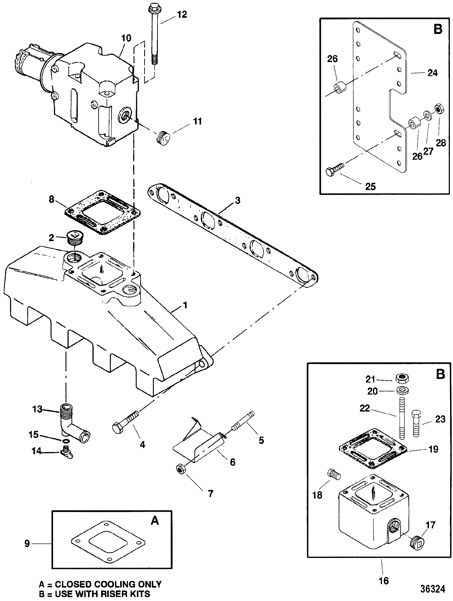 EXHAUST MANIFOLD AND EXHAUST ELBOW