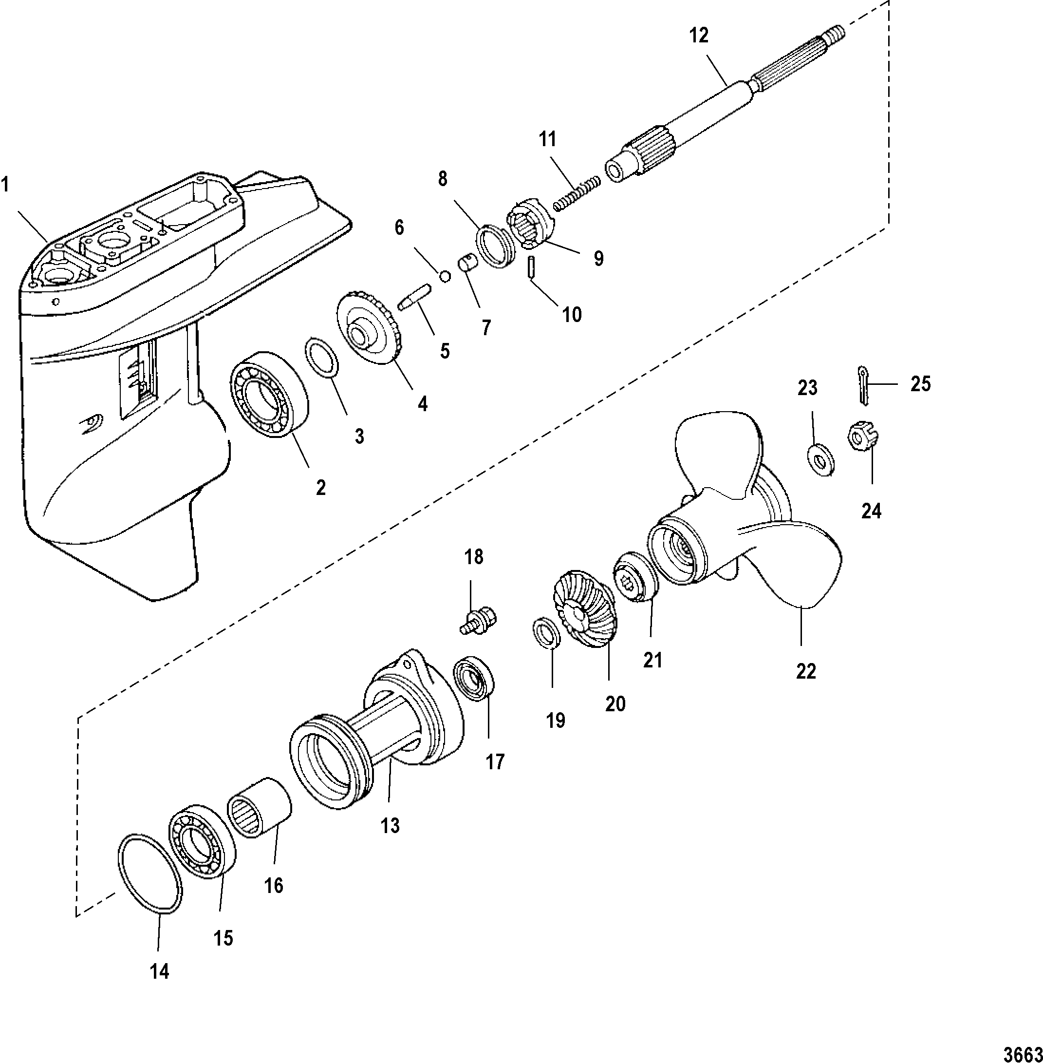 Gear Housing, Propeller Shaft