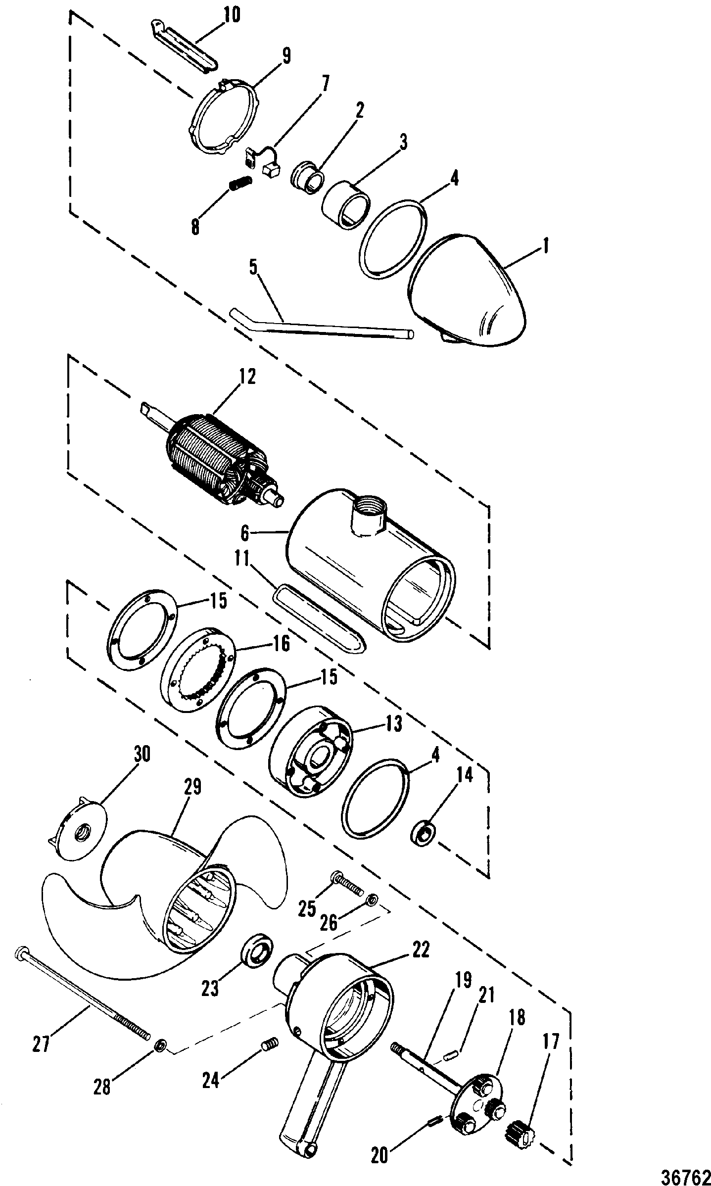 ELECTRIC MOTOR AND GEAR HOUSING