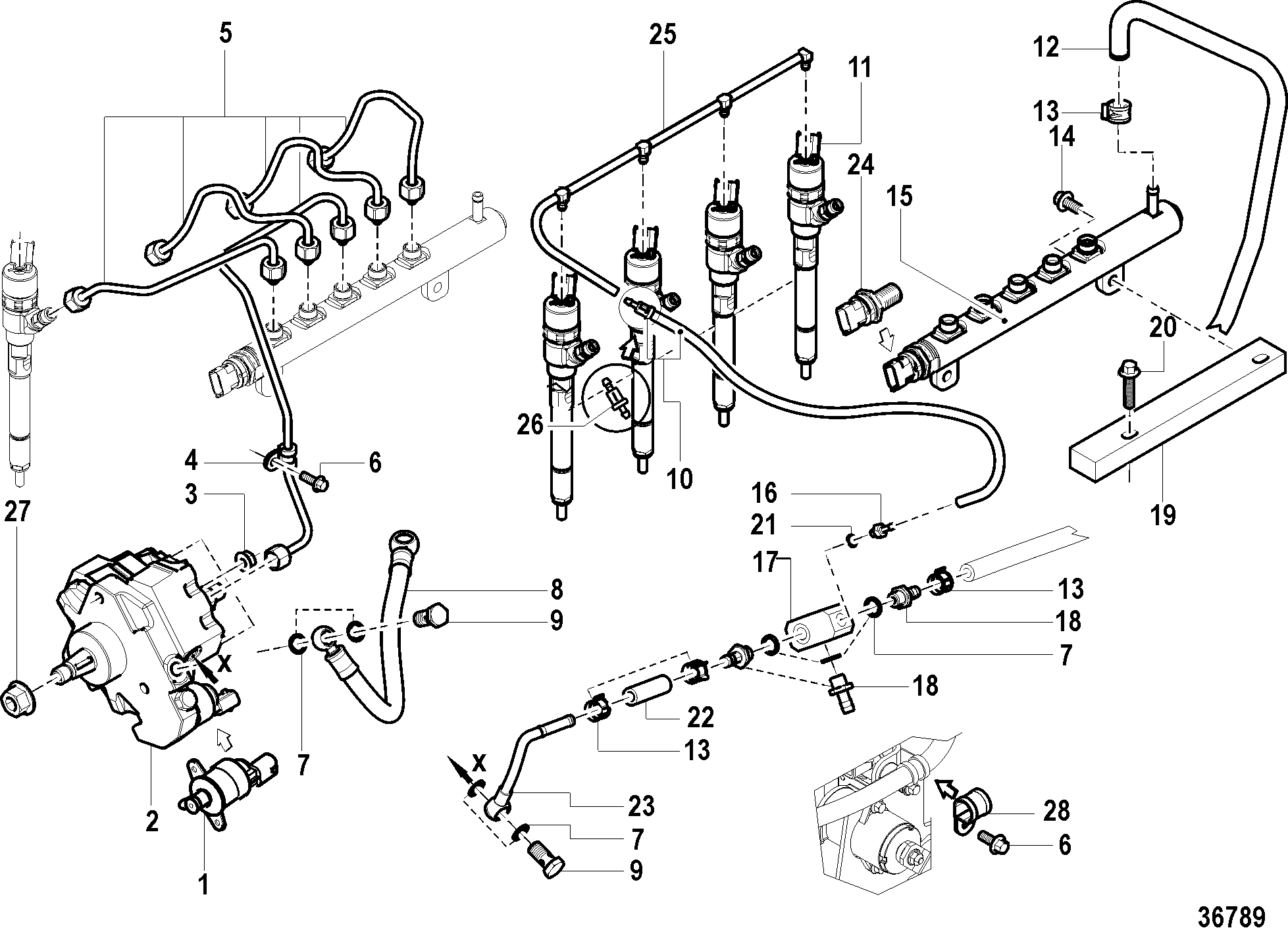 Fuel Injection, Pump, Rails, Lines and Injector