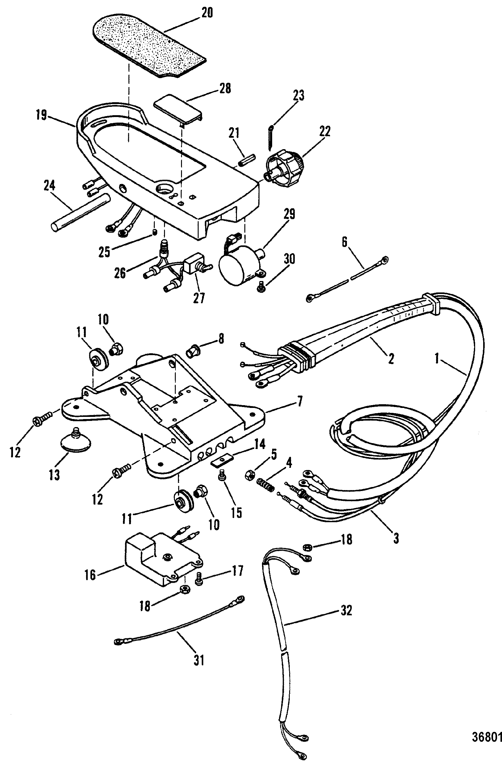 WIRING HARNESS AND FOOT PLATE(Remote)