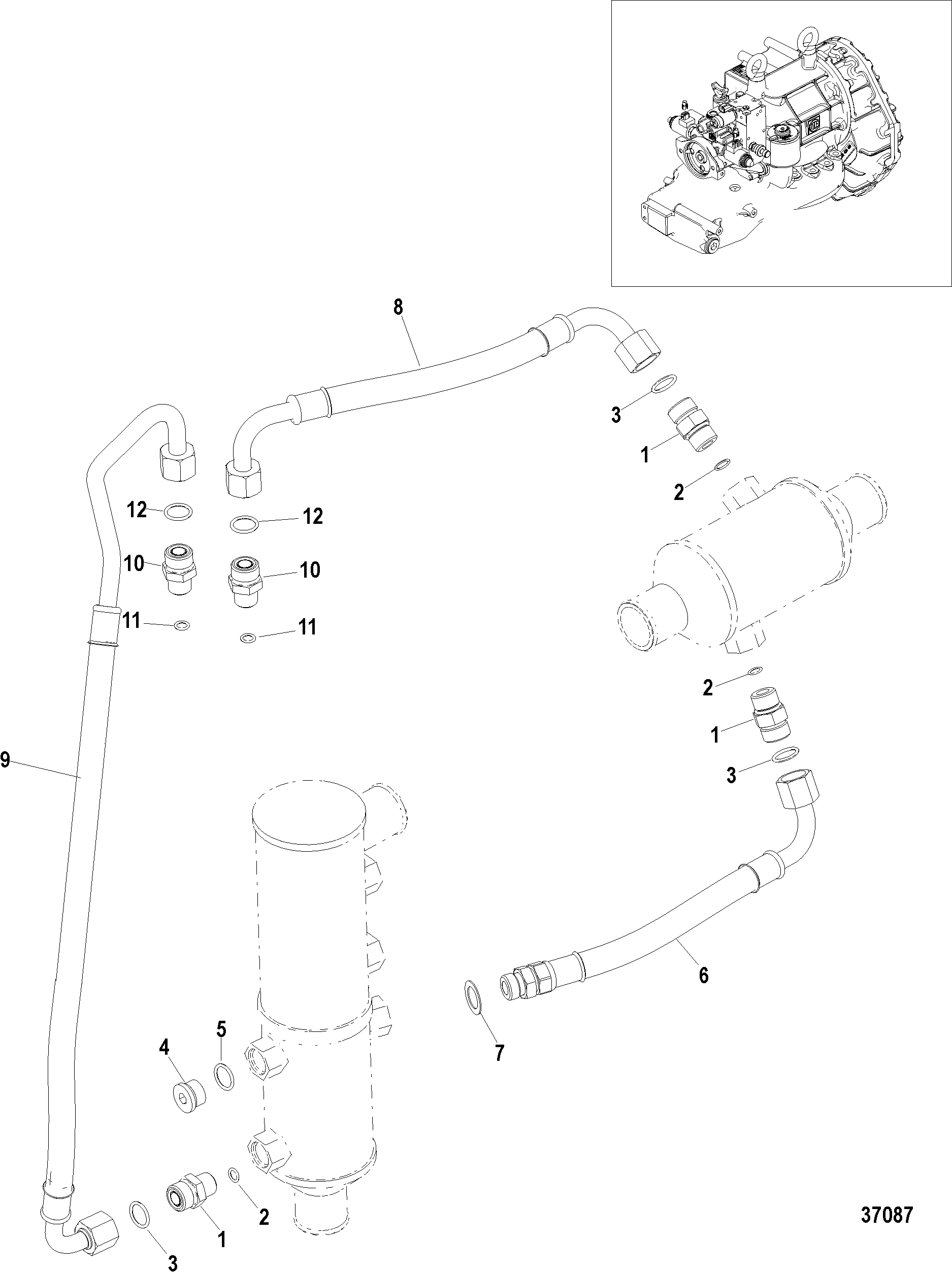 Transmission Oil Lines, With Drop Box