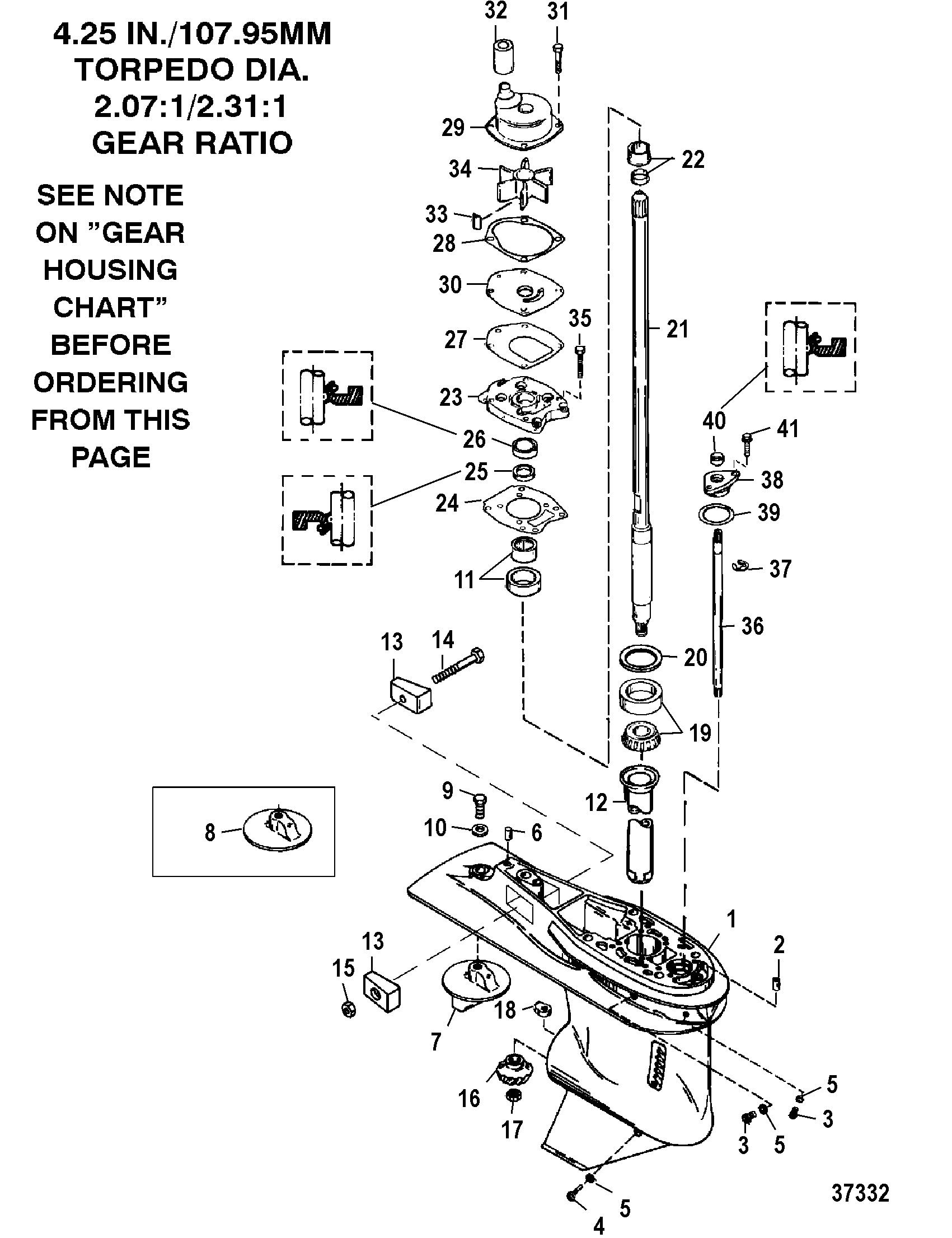 GEAR HOUSING(DRIVESHAFT)(3 JAW REVERSE CLUTCH)