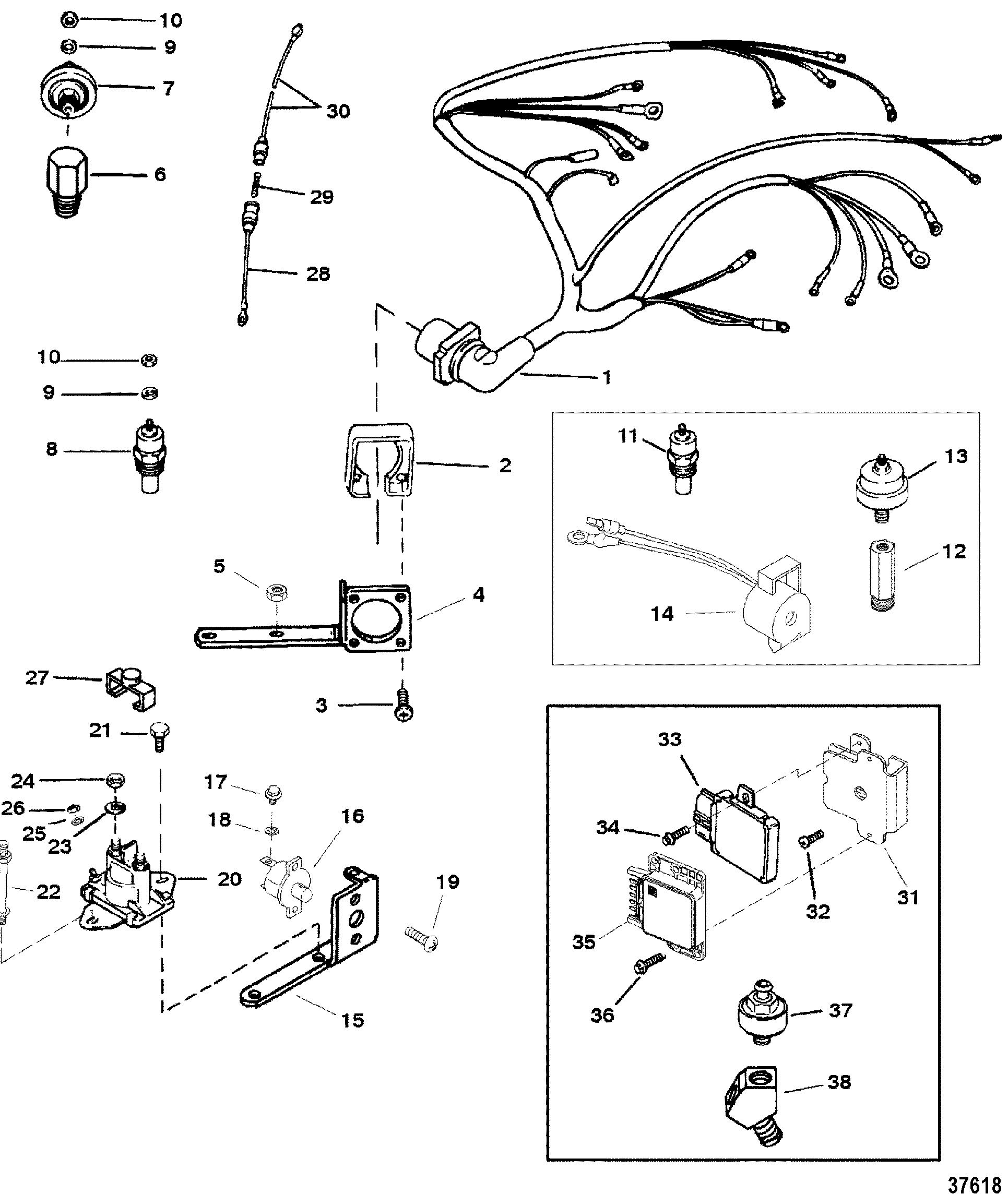 WIRING HARNESS AND ELECTRICAL COMPONENTS