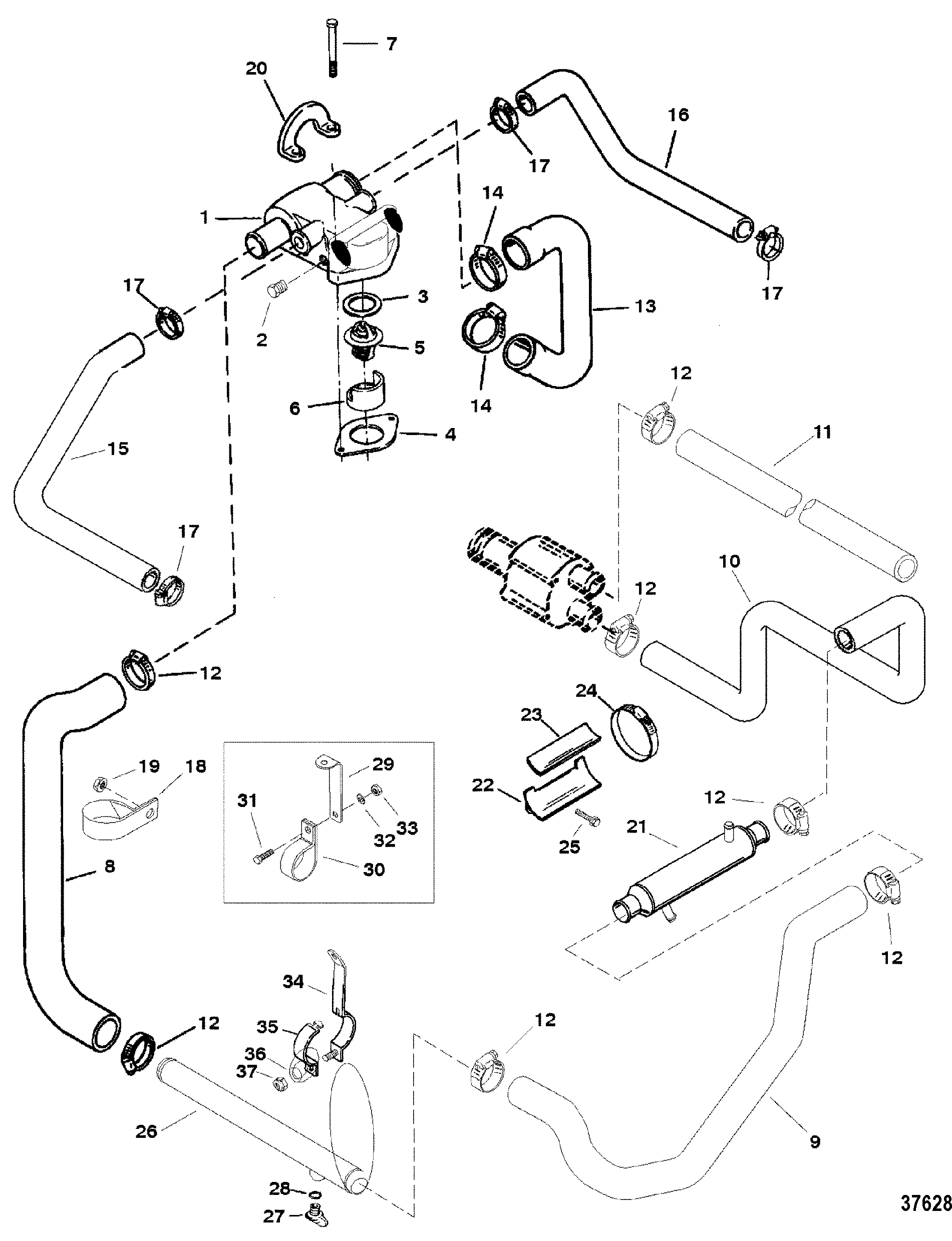 STANDARD COOLING SYSTEM(BRAVO ENGINES)