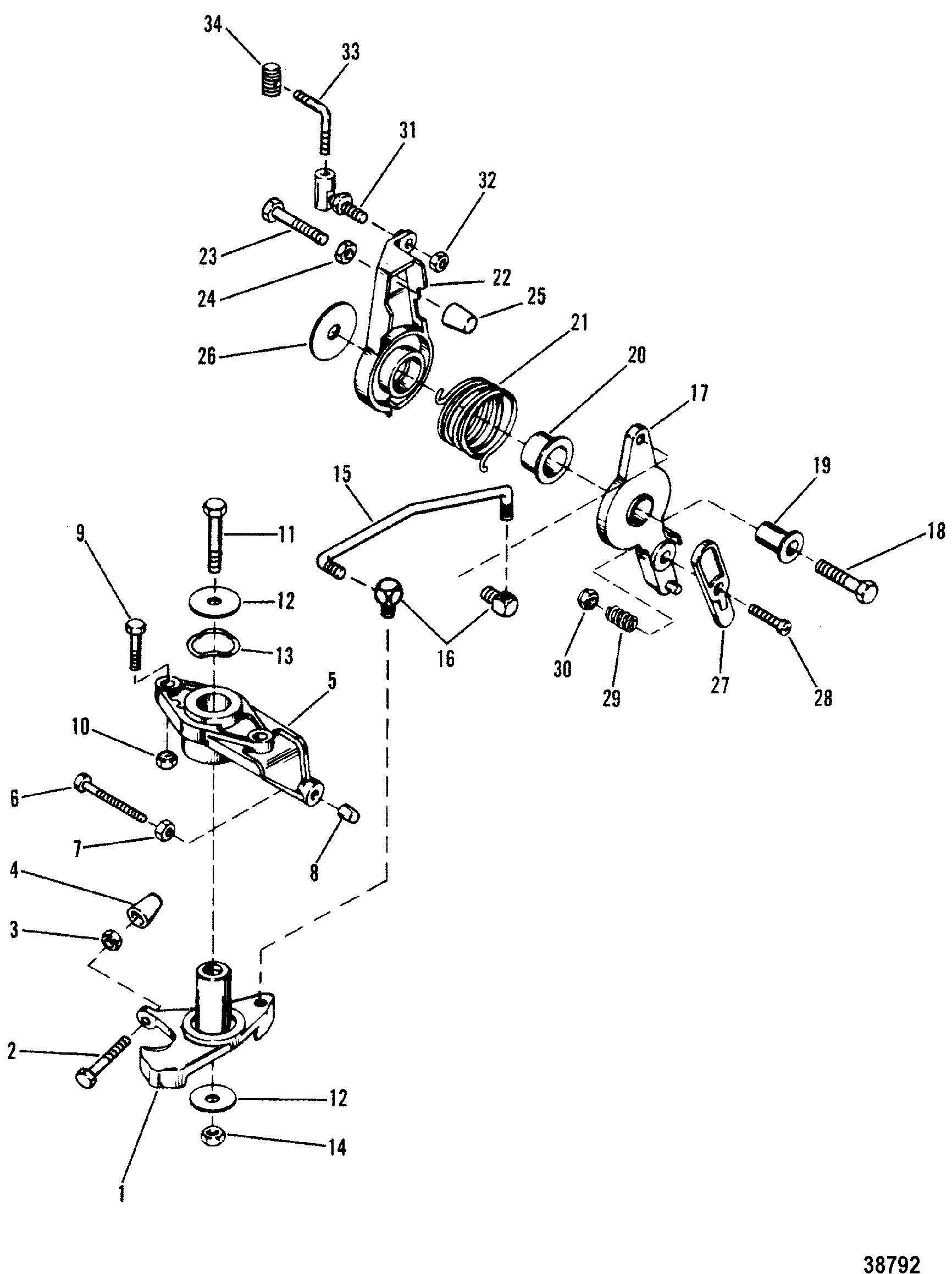 THROTTLE AND SPARK ADVANCE LINKAGE