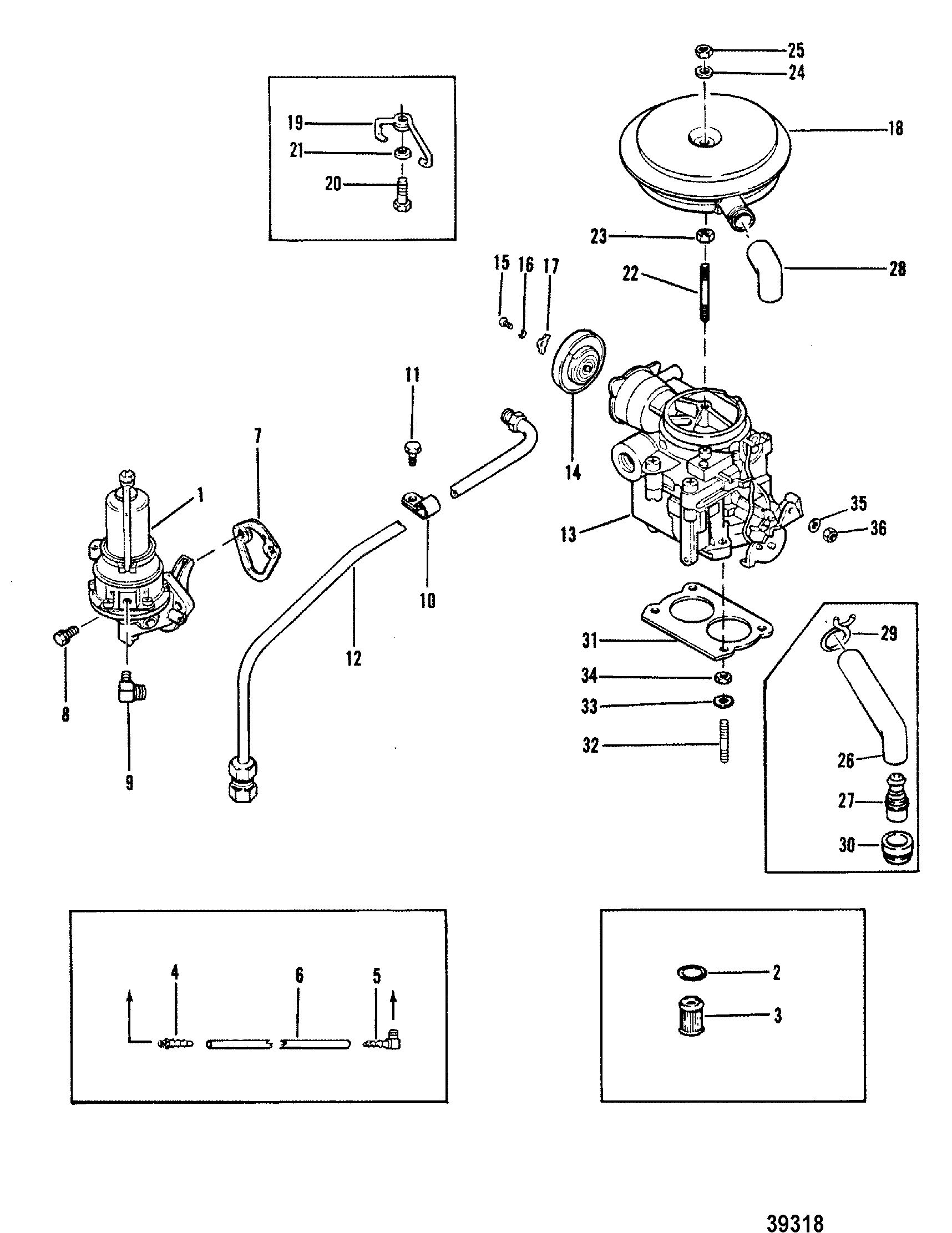 FUEL PUMP AND CARBURETOR(OLD DESIGN)