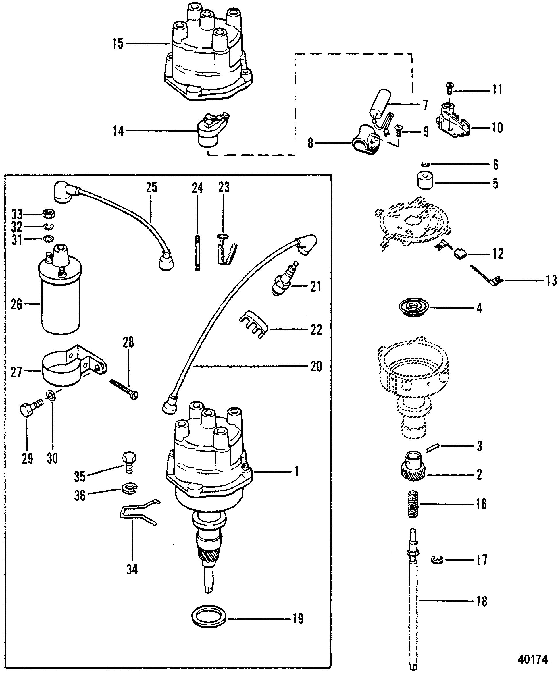 DISTRIBUTOR AND COIL