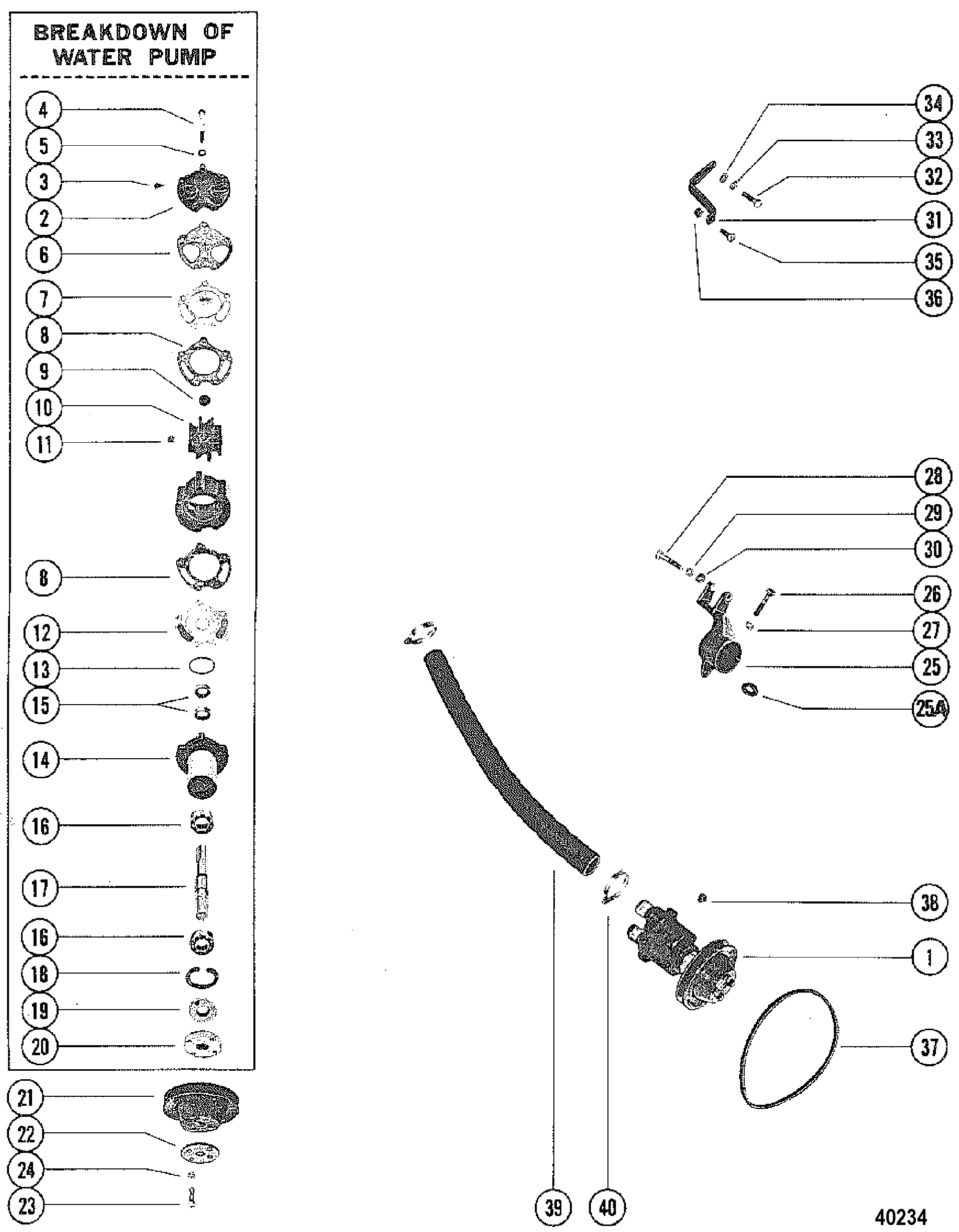 WATER PUMP ASSEMBLY(INBOARD)