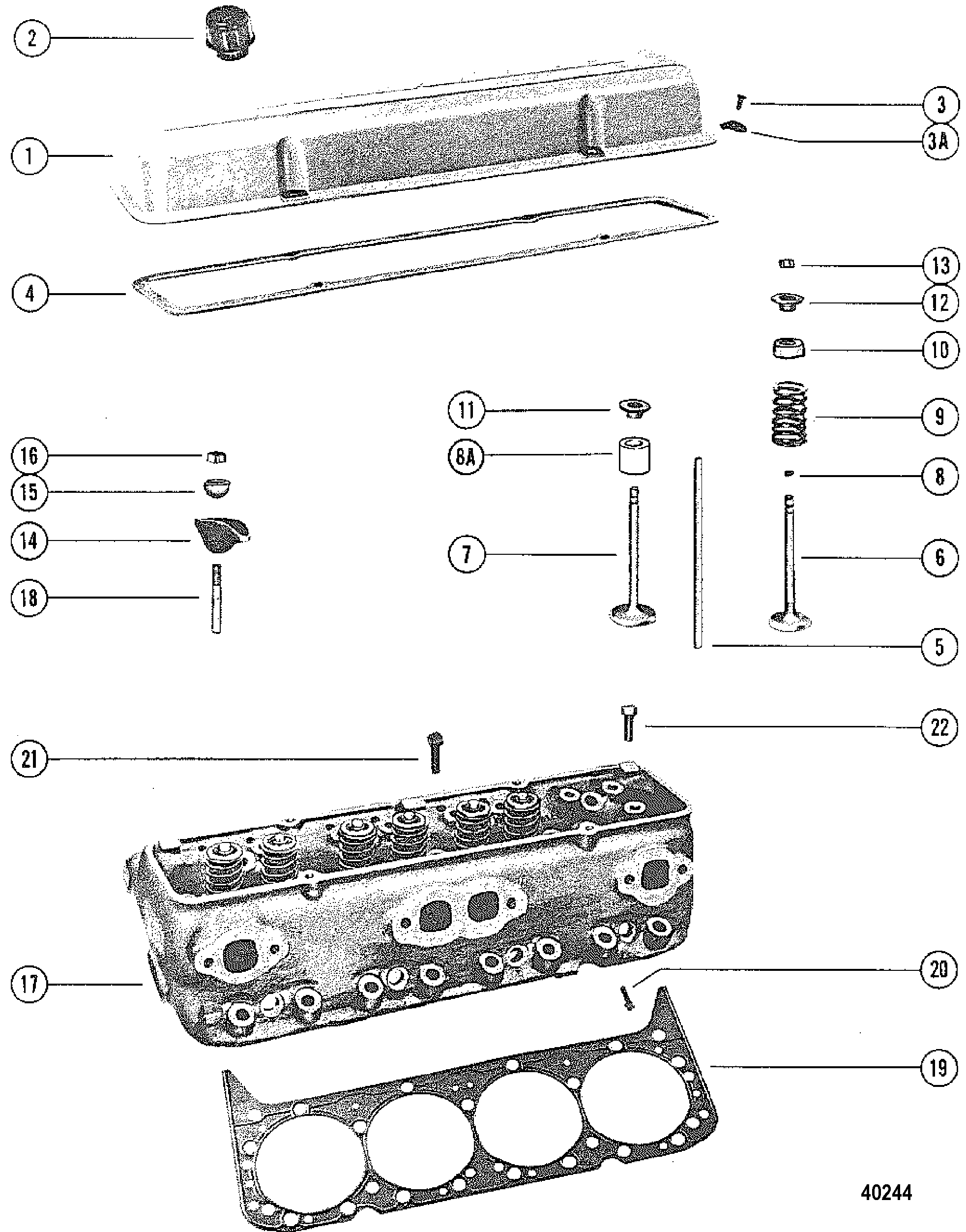 ROCKER COVER AND CYLINDER HEAD