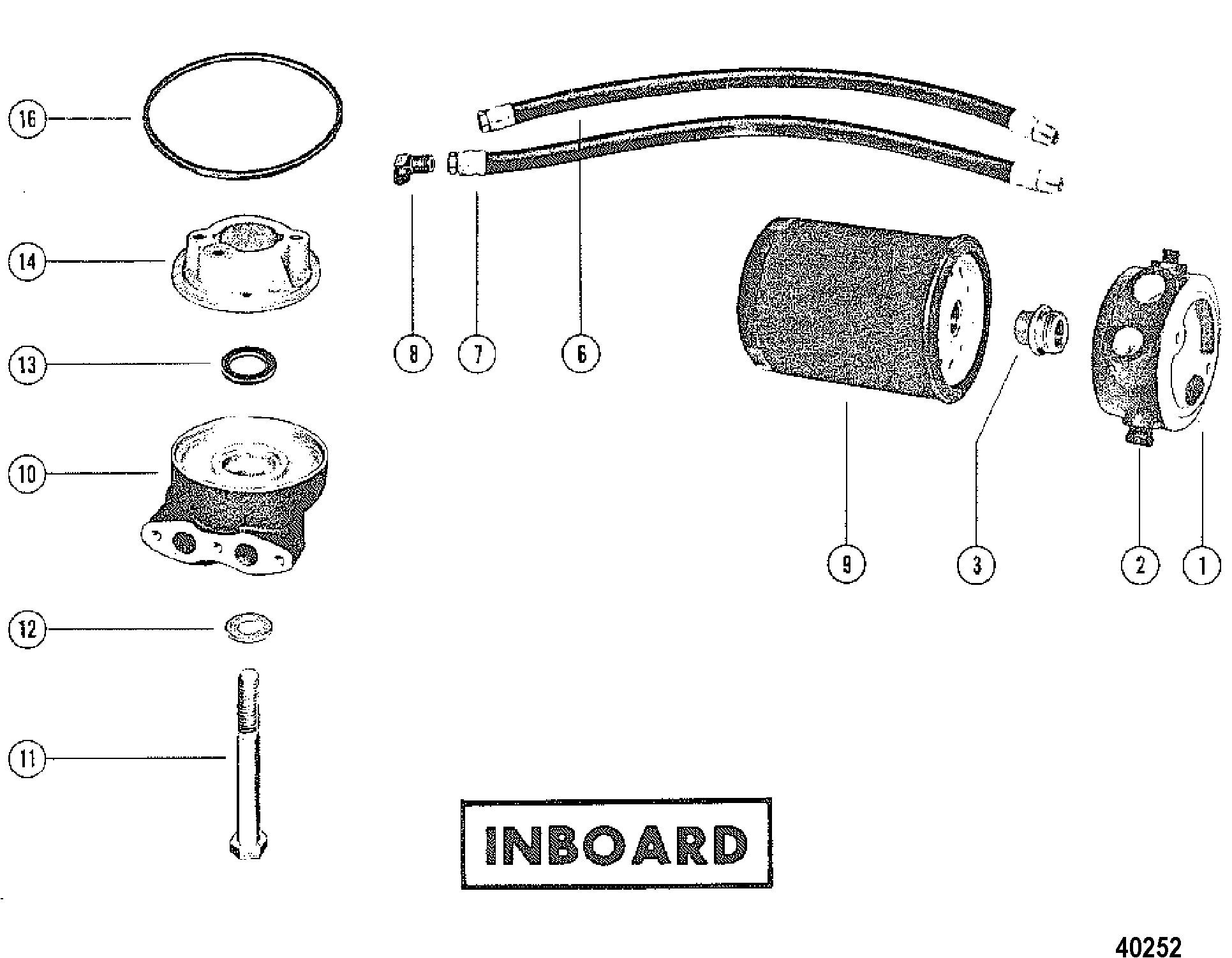 REMOTE OIL FILTER(INBOARD)