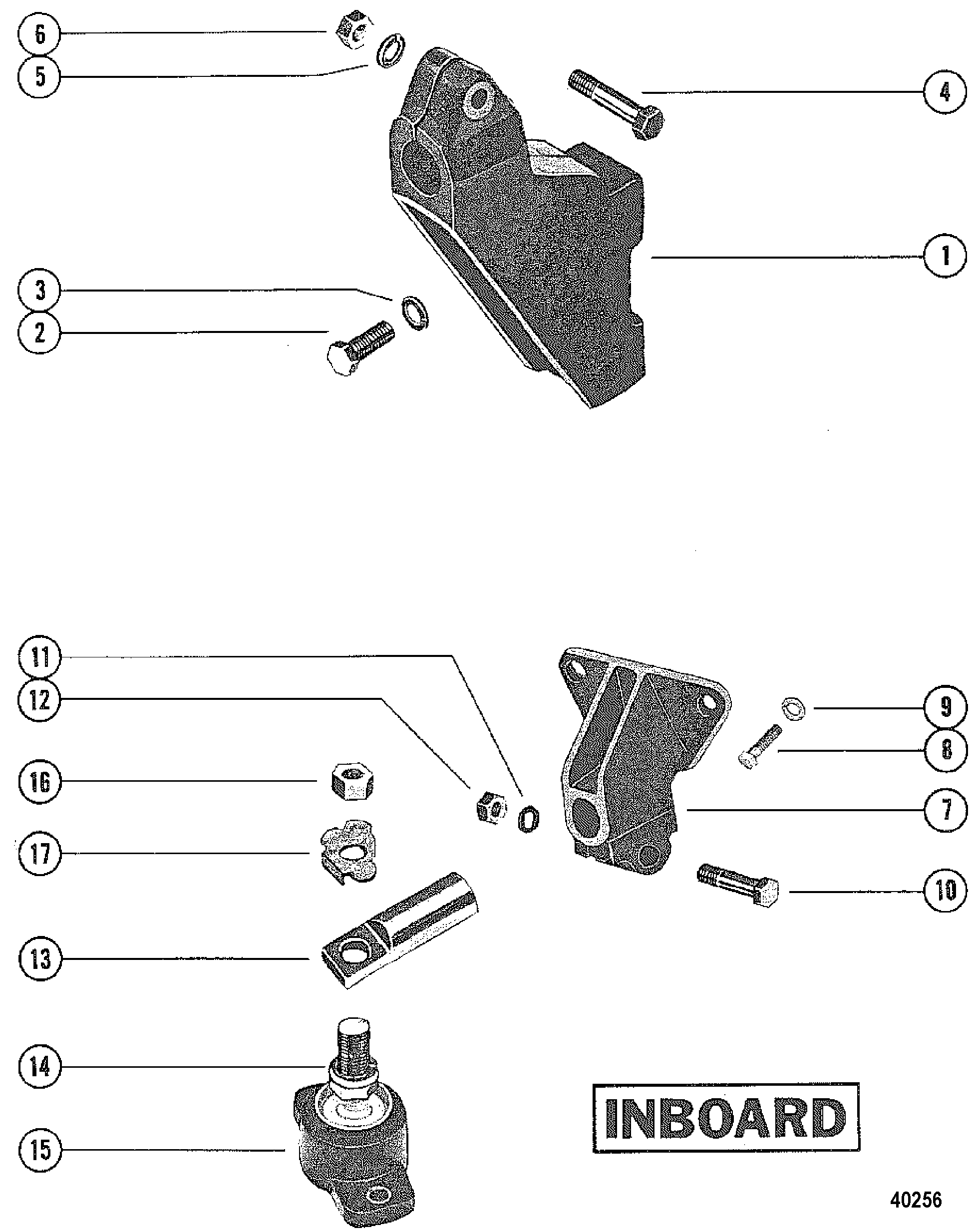 TRANSMISSION AND ENGINE MOUNTING(INBOARD)