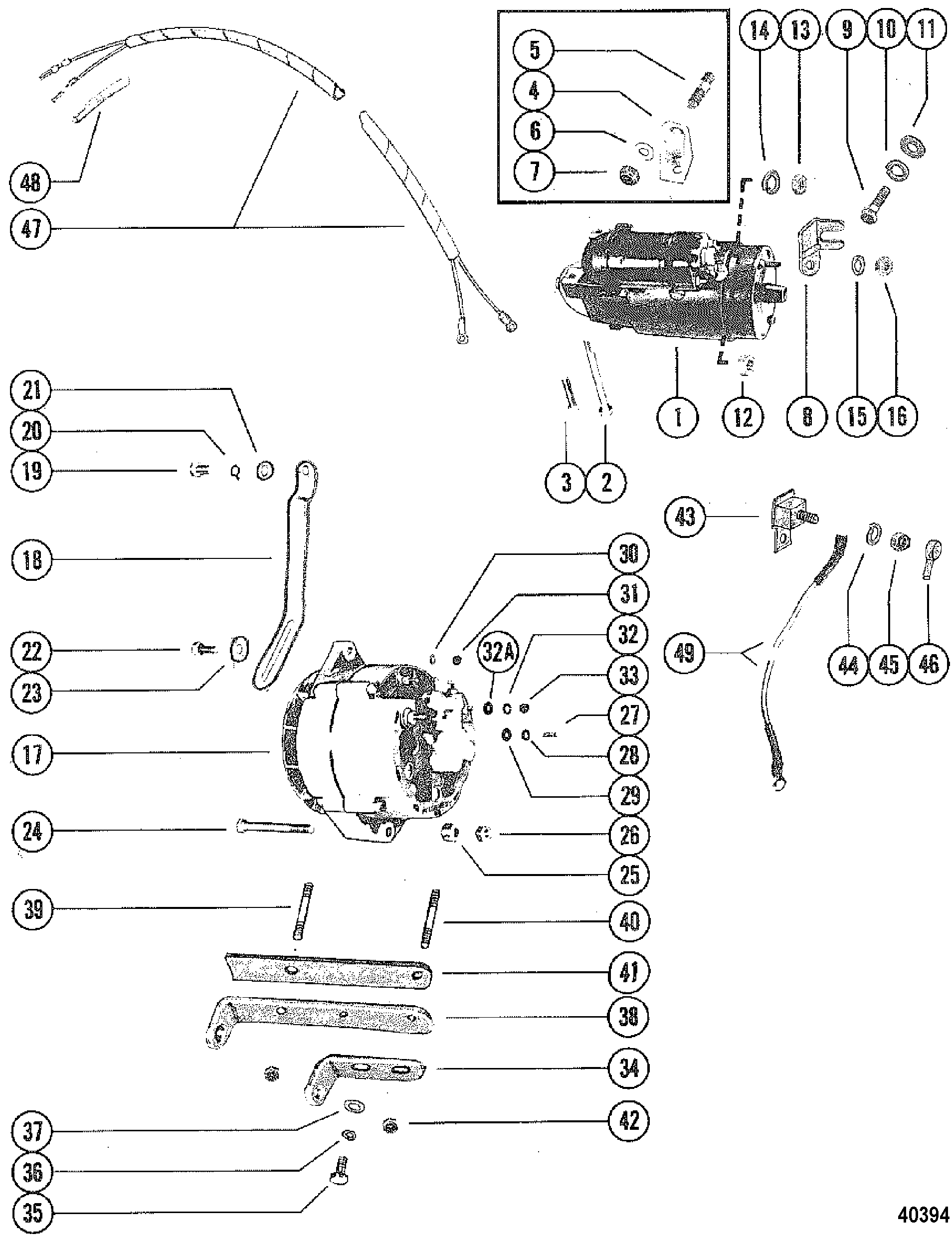 STARTER MOTOR AND ALTERNATOR