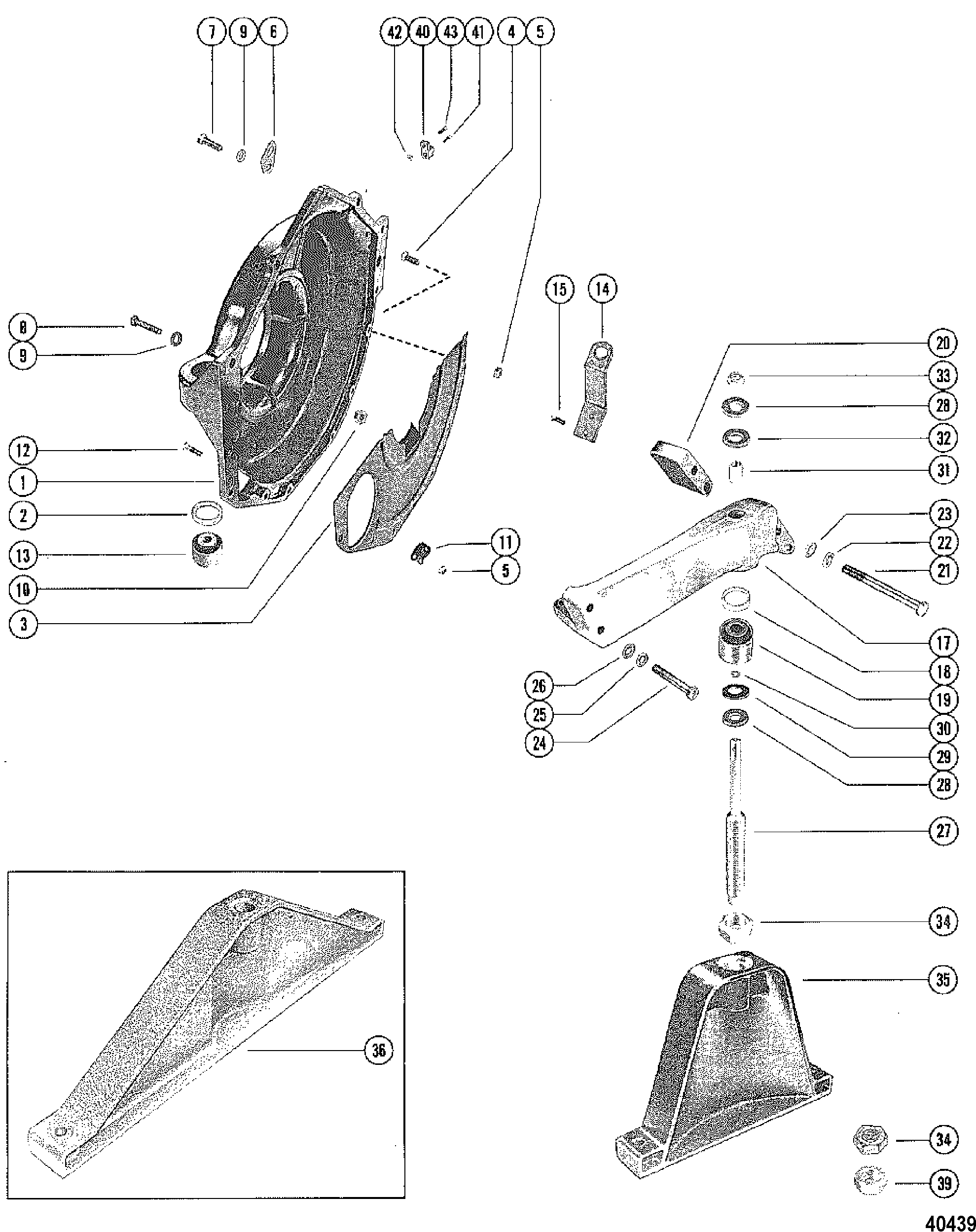 FLYWHEEL HOUSING AND ENGINE SUPPORT