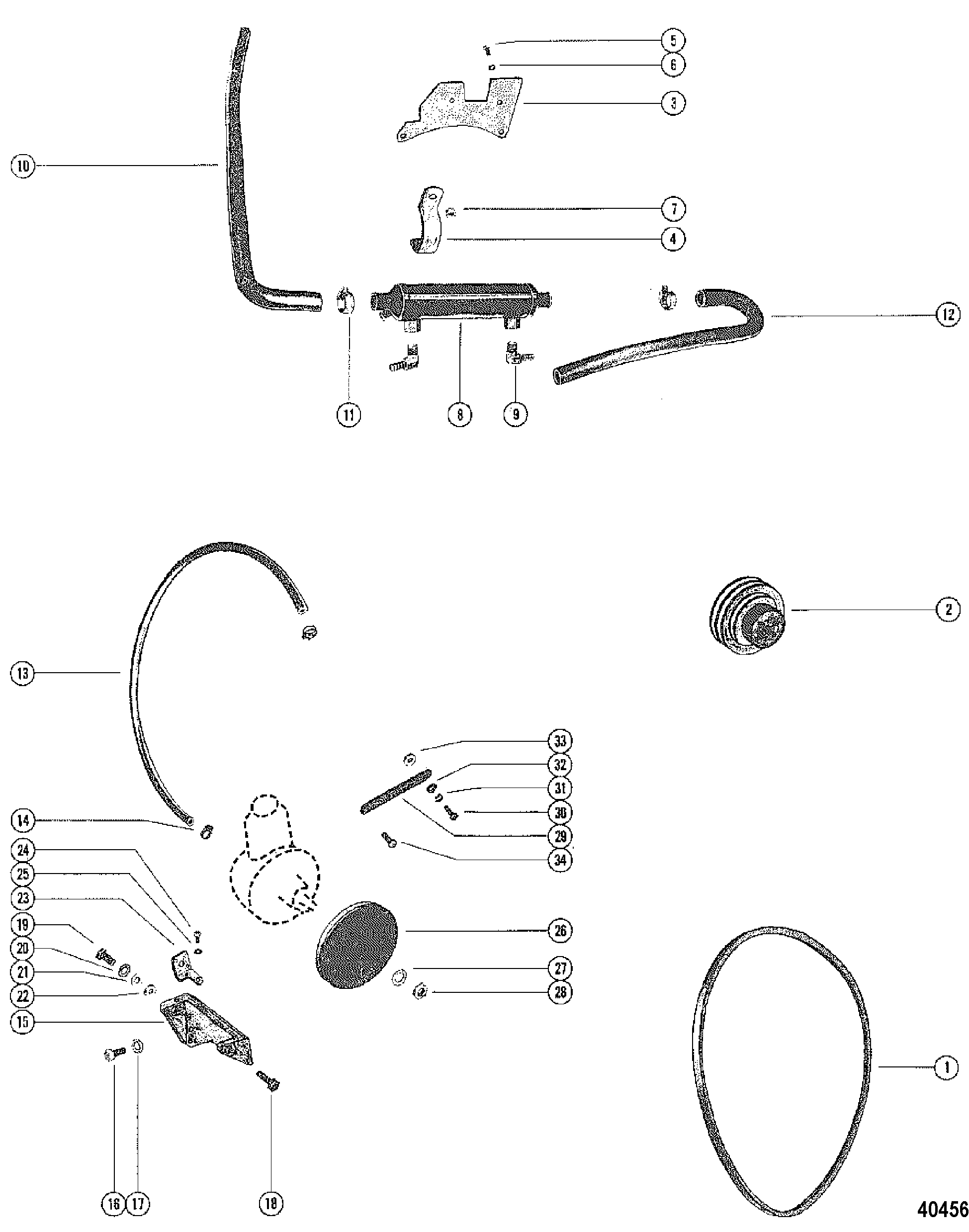 POWER STEERING MOUNTING, With Closed Cooling Kit