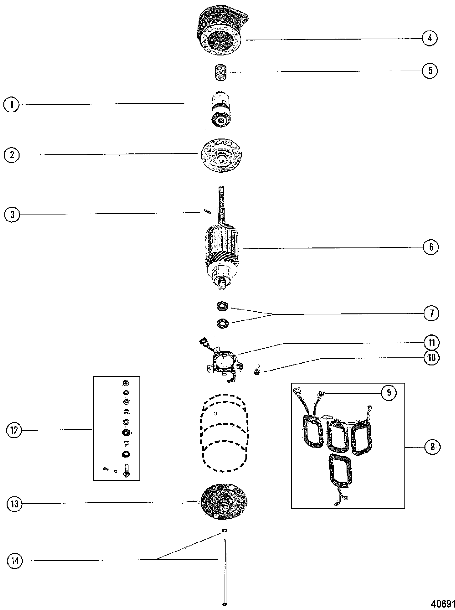 Starter Motor Assembly, Complete