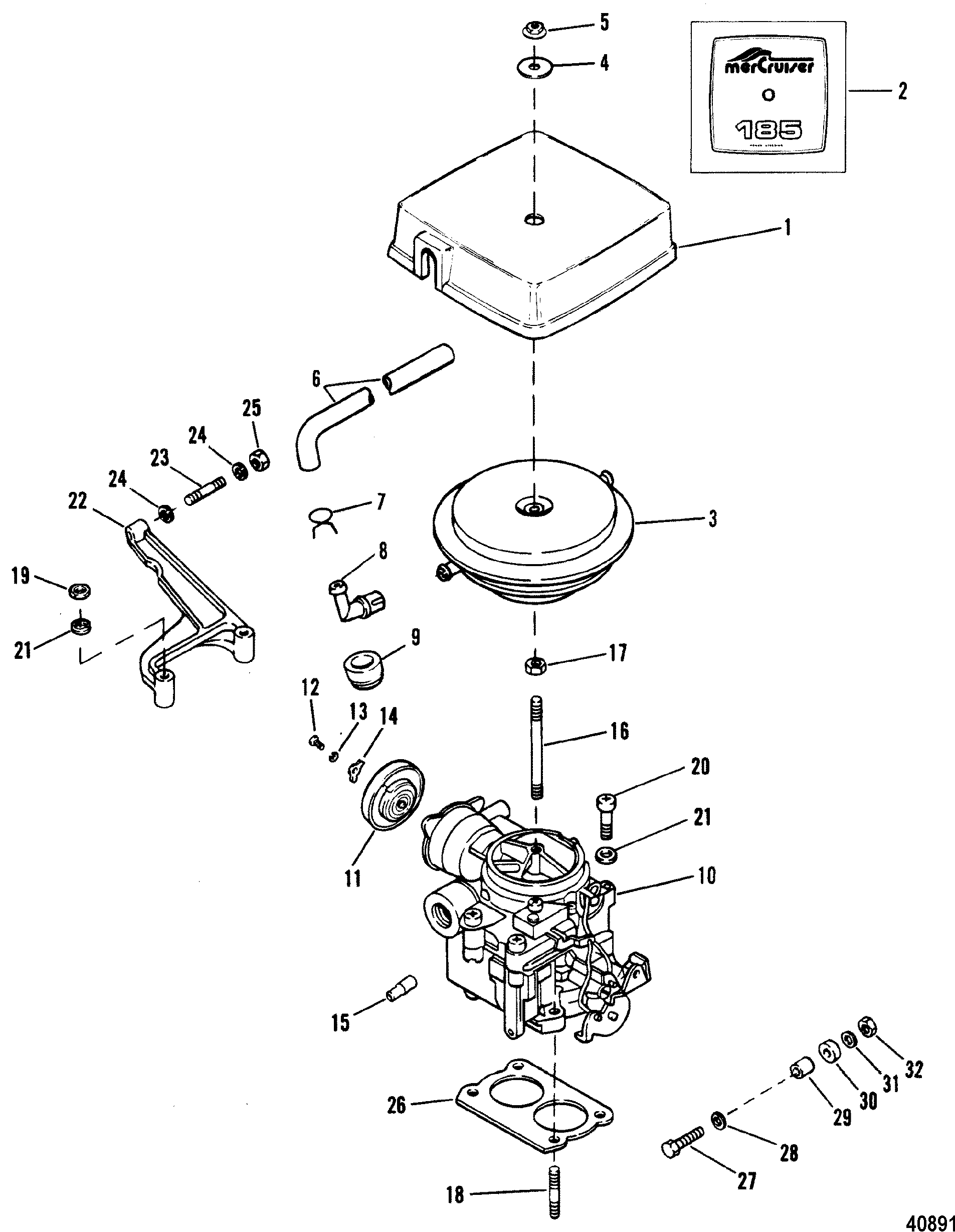 Carburetor & Throttle Linkage(185)