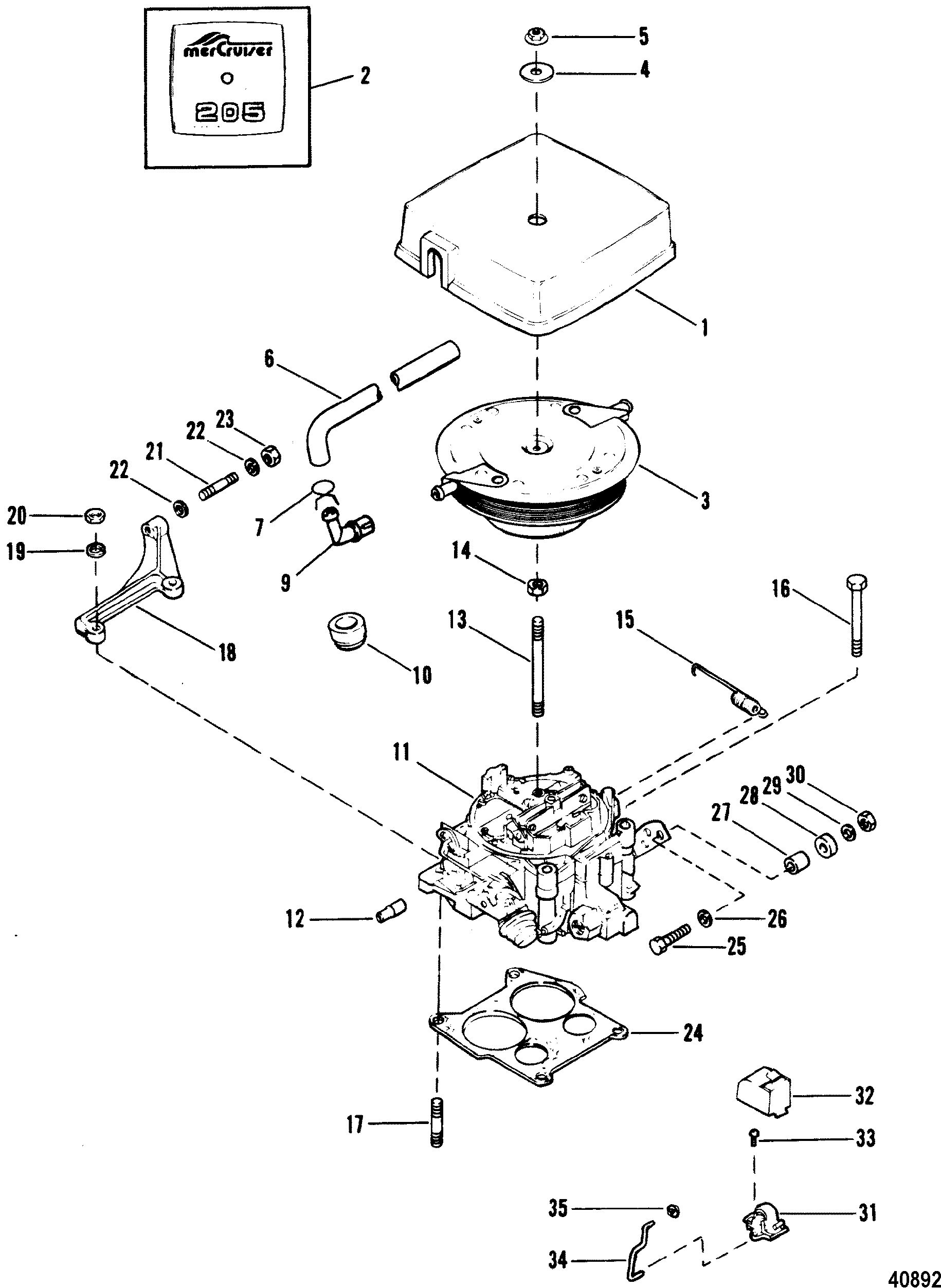 Carburetor & Throttle Linkage(205)