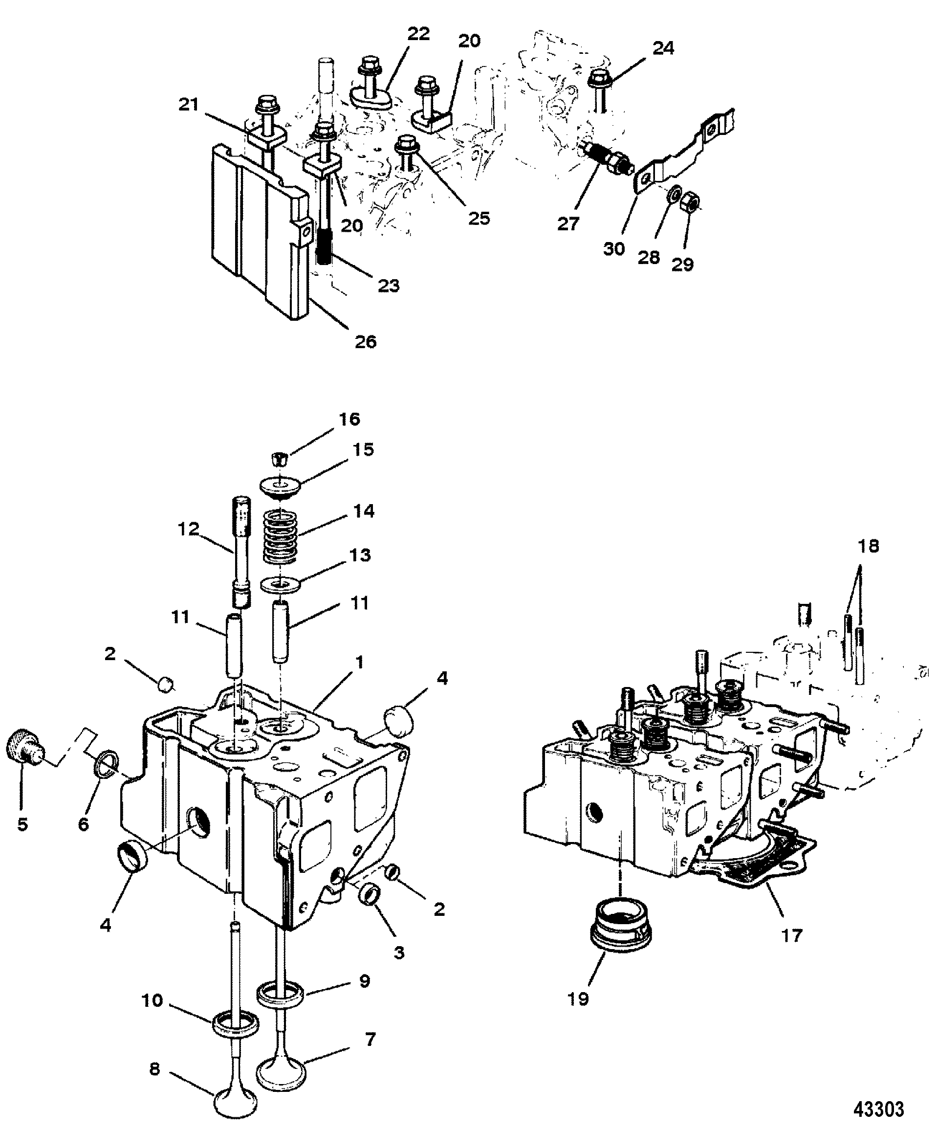 Cylinder Head(S/N-0D554752 and Below)