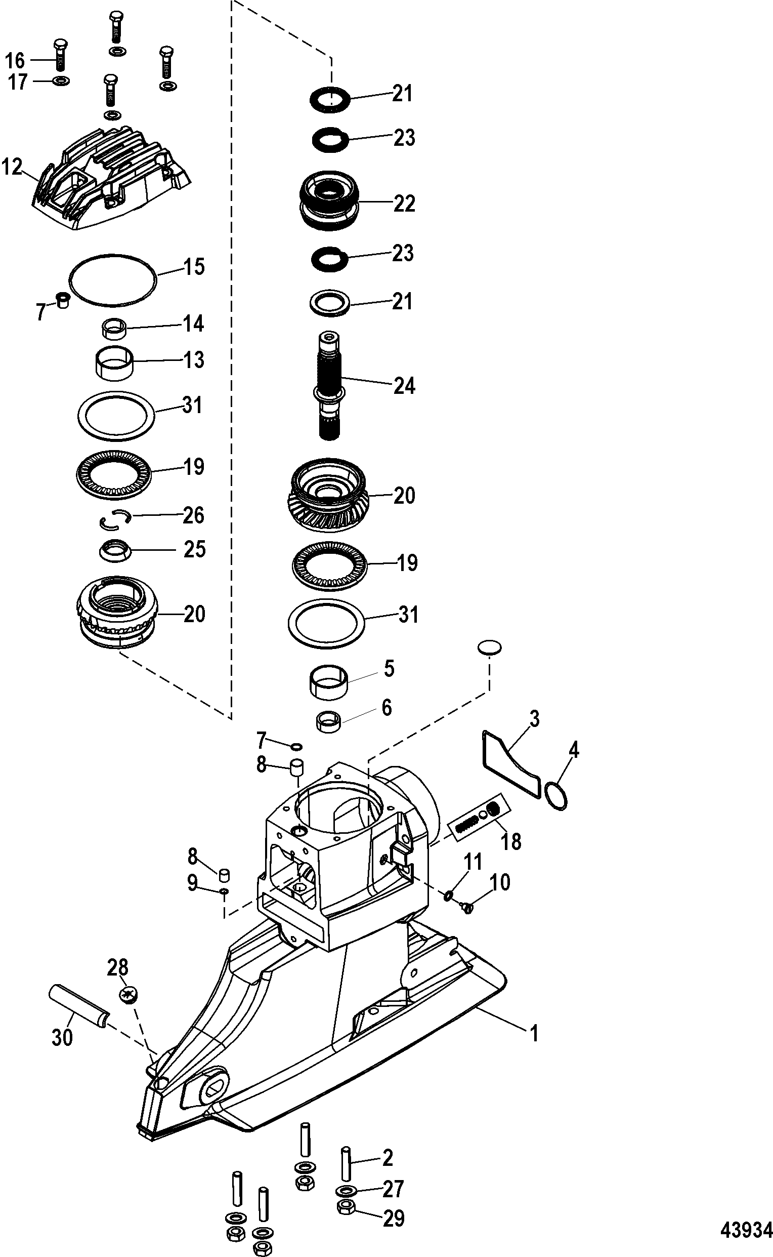 Driveshaft Housing and Drive Gears