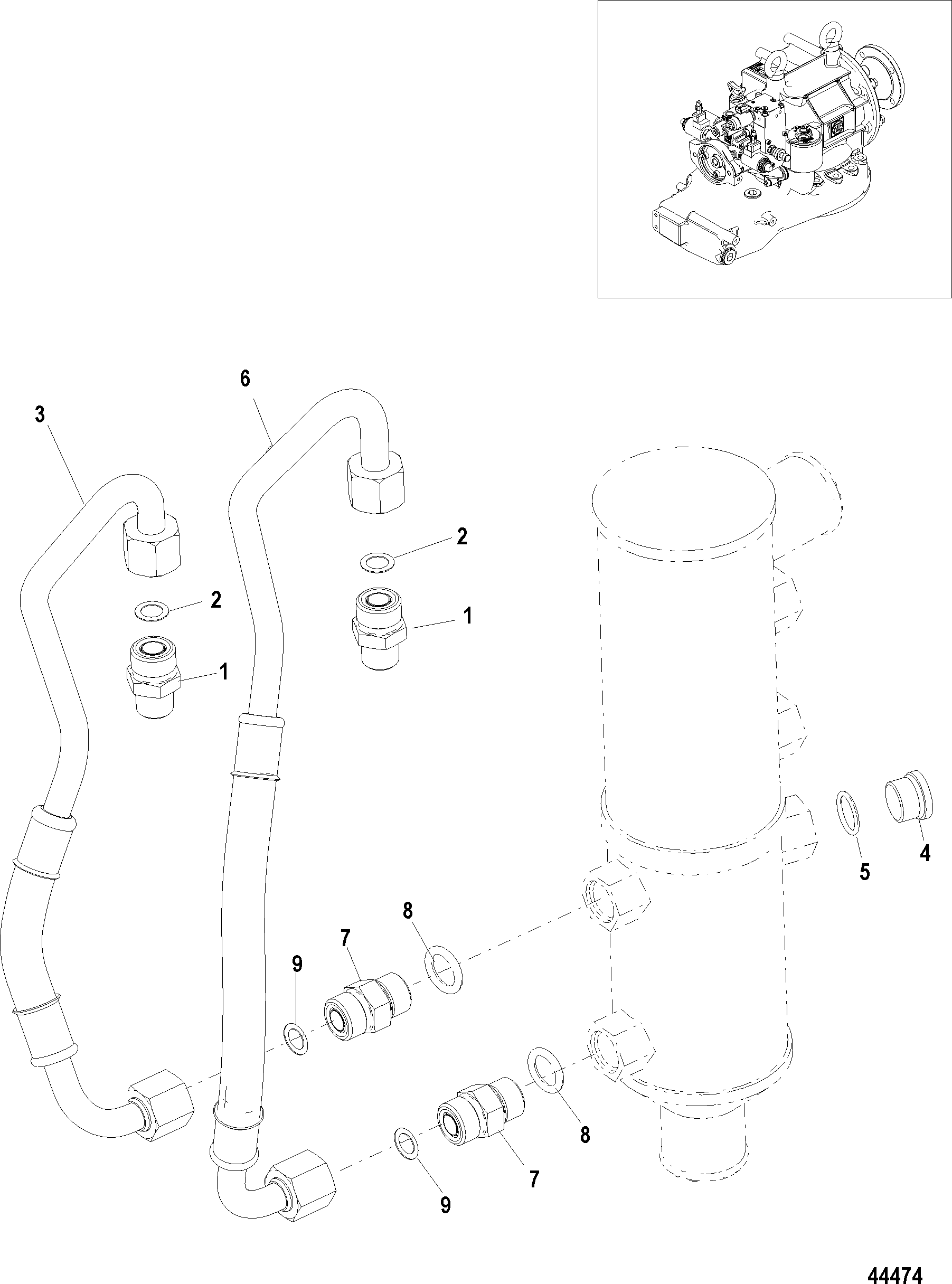 Transmission Oil Lines, No Drop Box