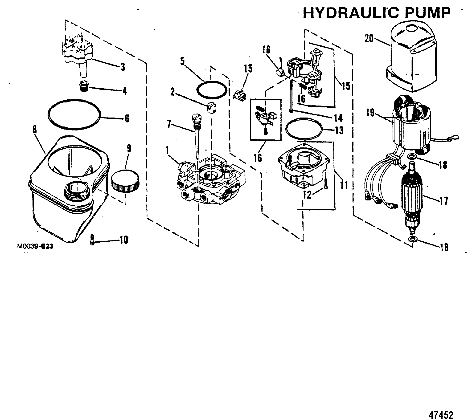 HYDRAULIC PUMP(OILDYNE PUMP PLASTIC RESERVOIR)