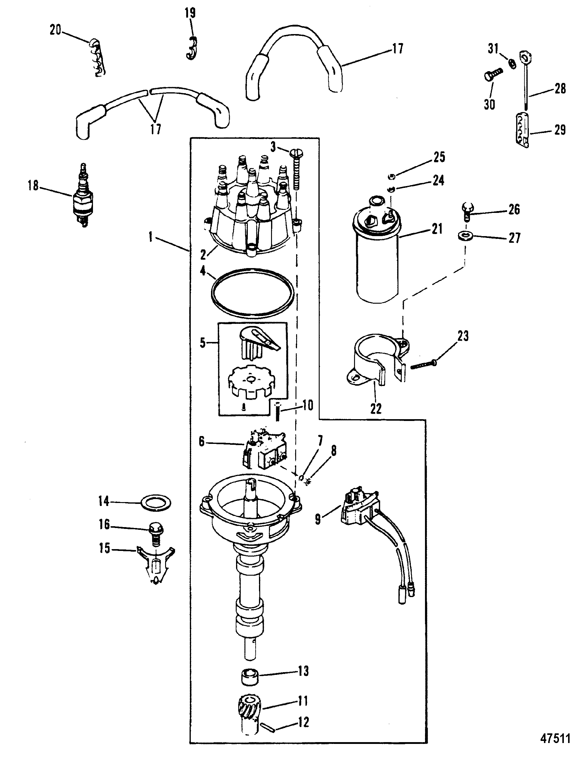 DISTRIBUTOR AND IGNITION COMPONENTS