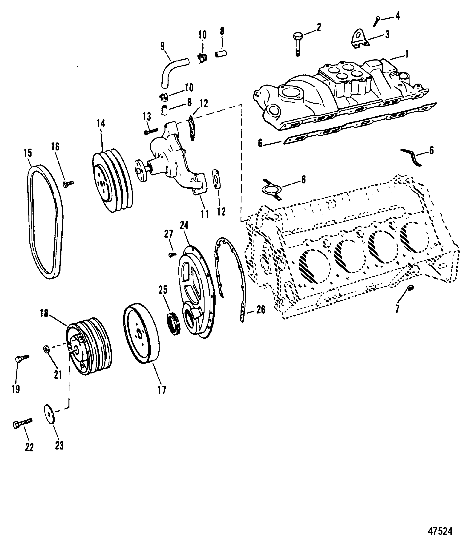 INTAKE MANIFOLD AND FRONT COVER