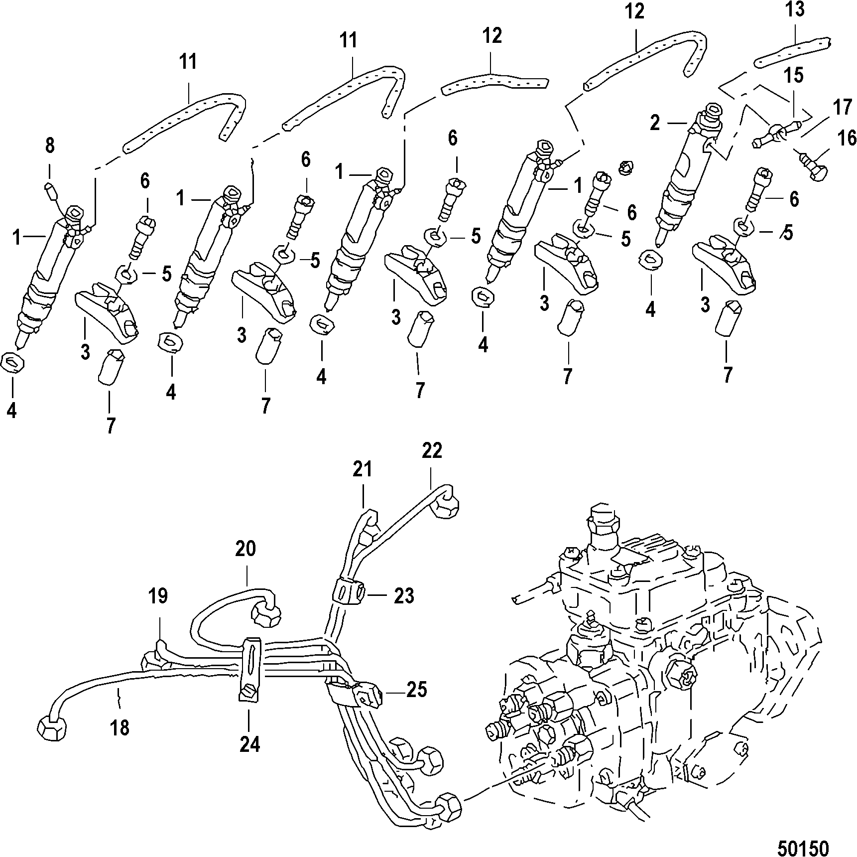 INJECTOR/PRESSURE PIPES