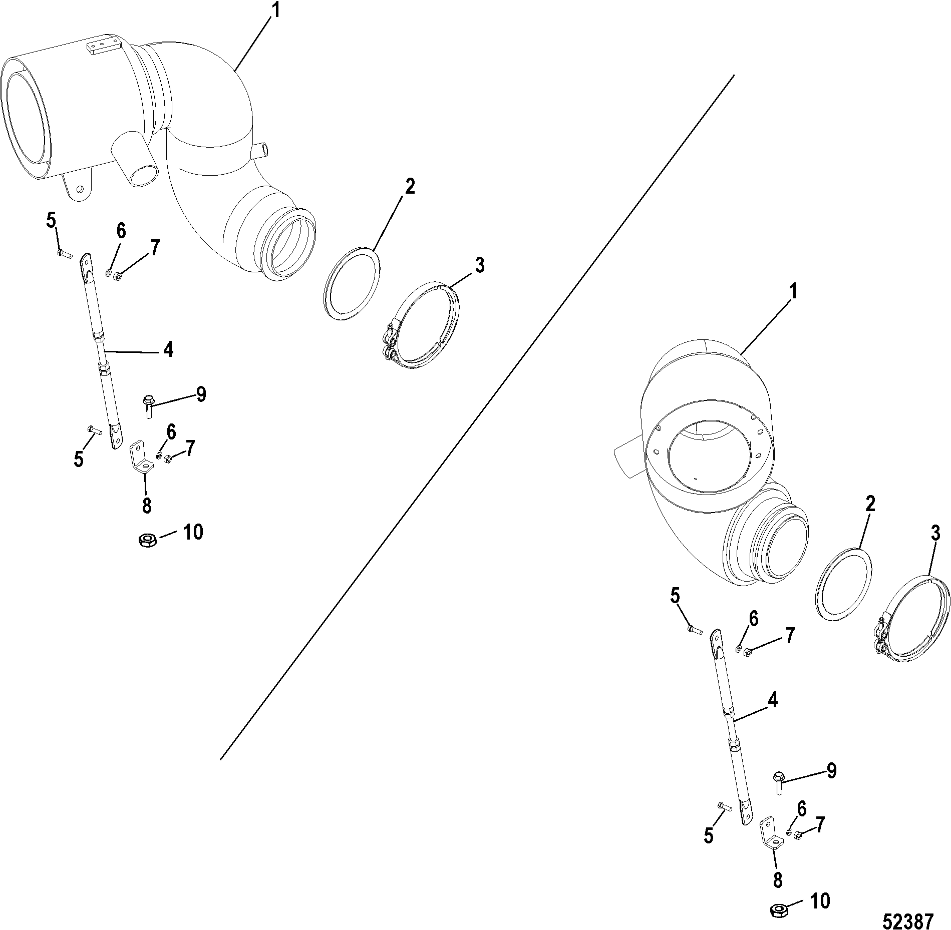 Riser, Exhaust, QSM