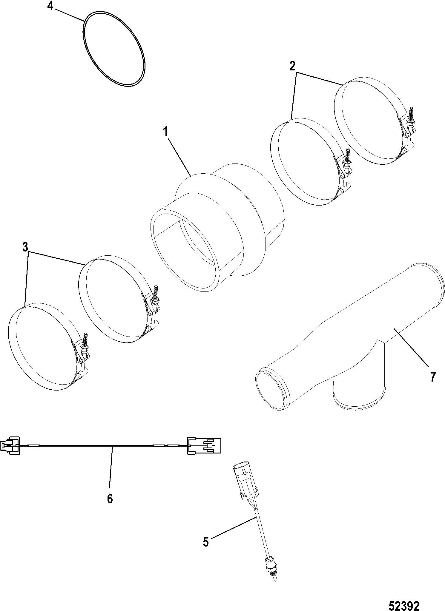 Exhaust Tube, QSM