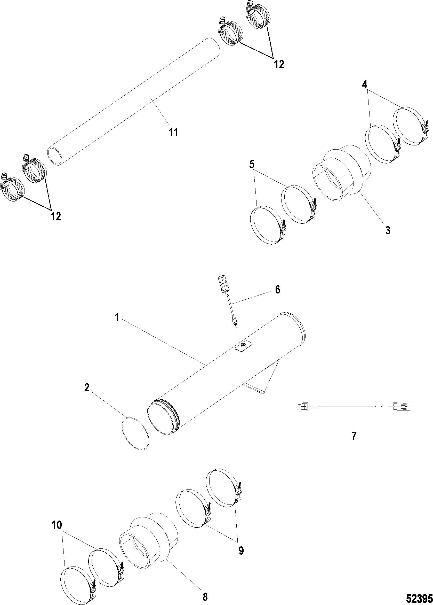 Exhaust Tube, QSB 5.9