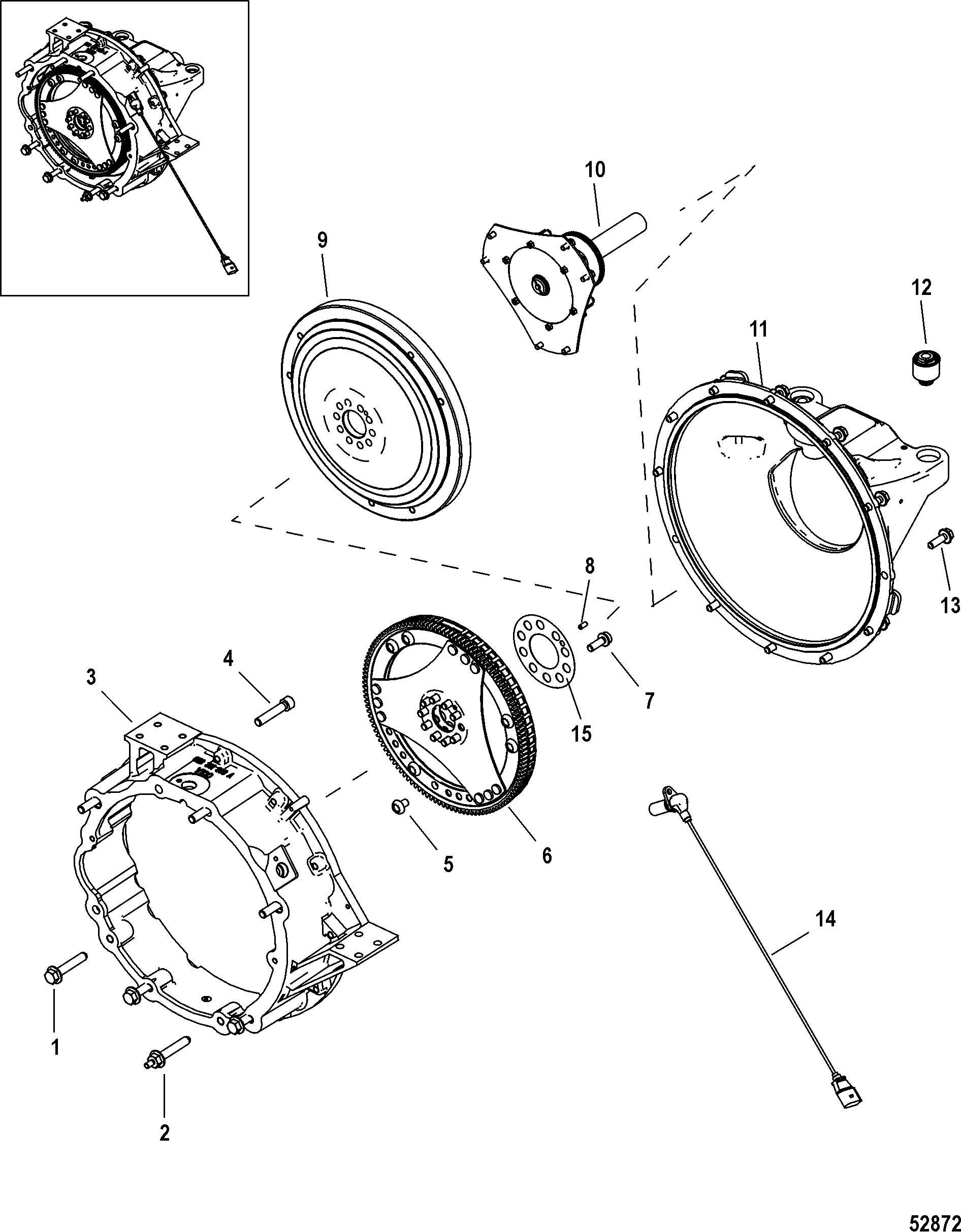 FLYWHEEL HOUSING, Sterndrive