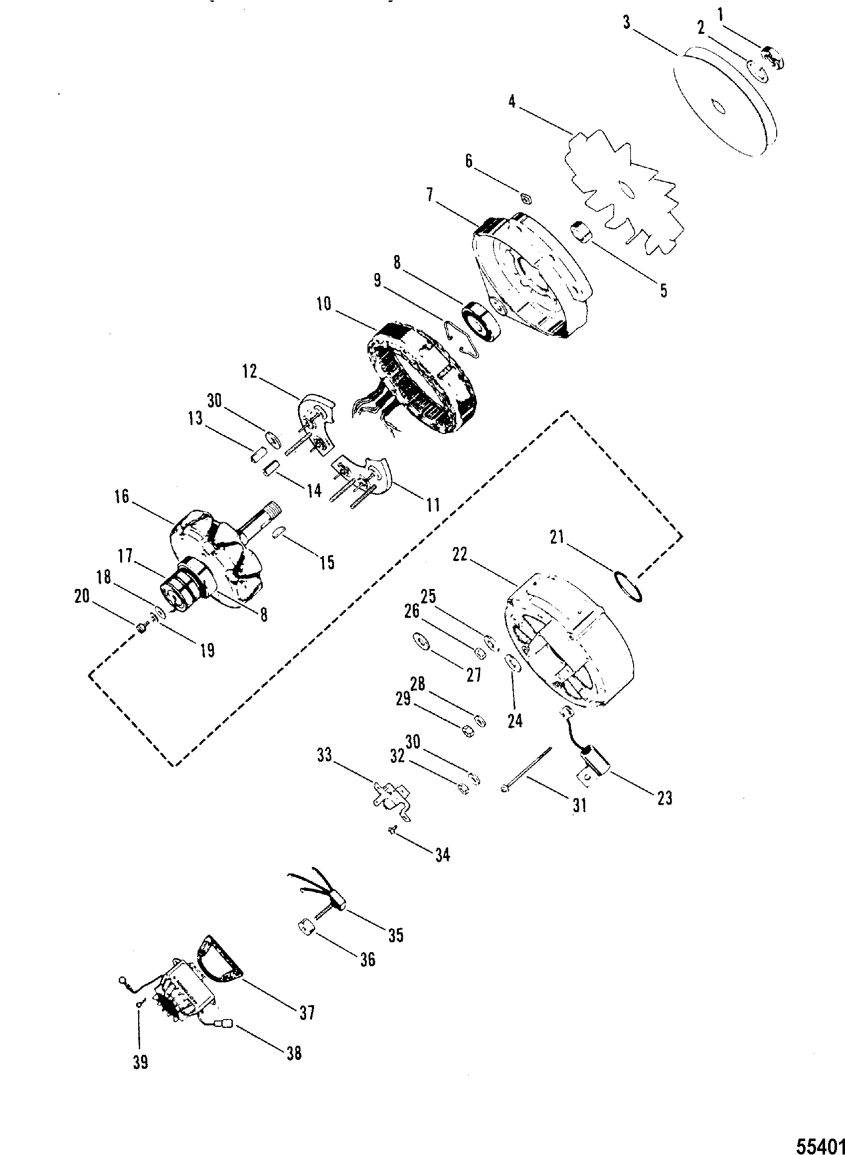 ALTERNATOR(MOTOROLA) MOTOROLA #8MR2039K