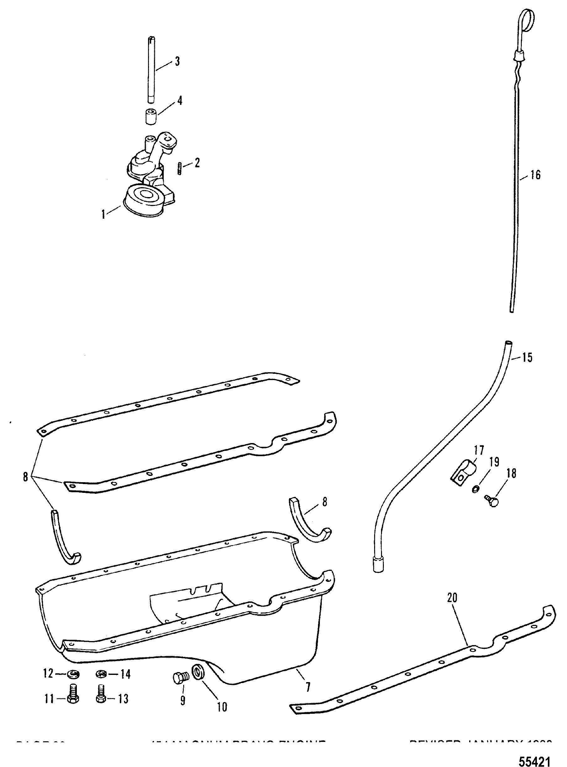 OIL PAN AND OIL PUMP  STAMPED OIL PAN