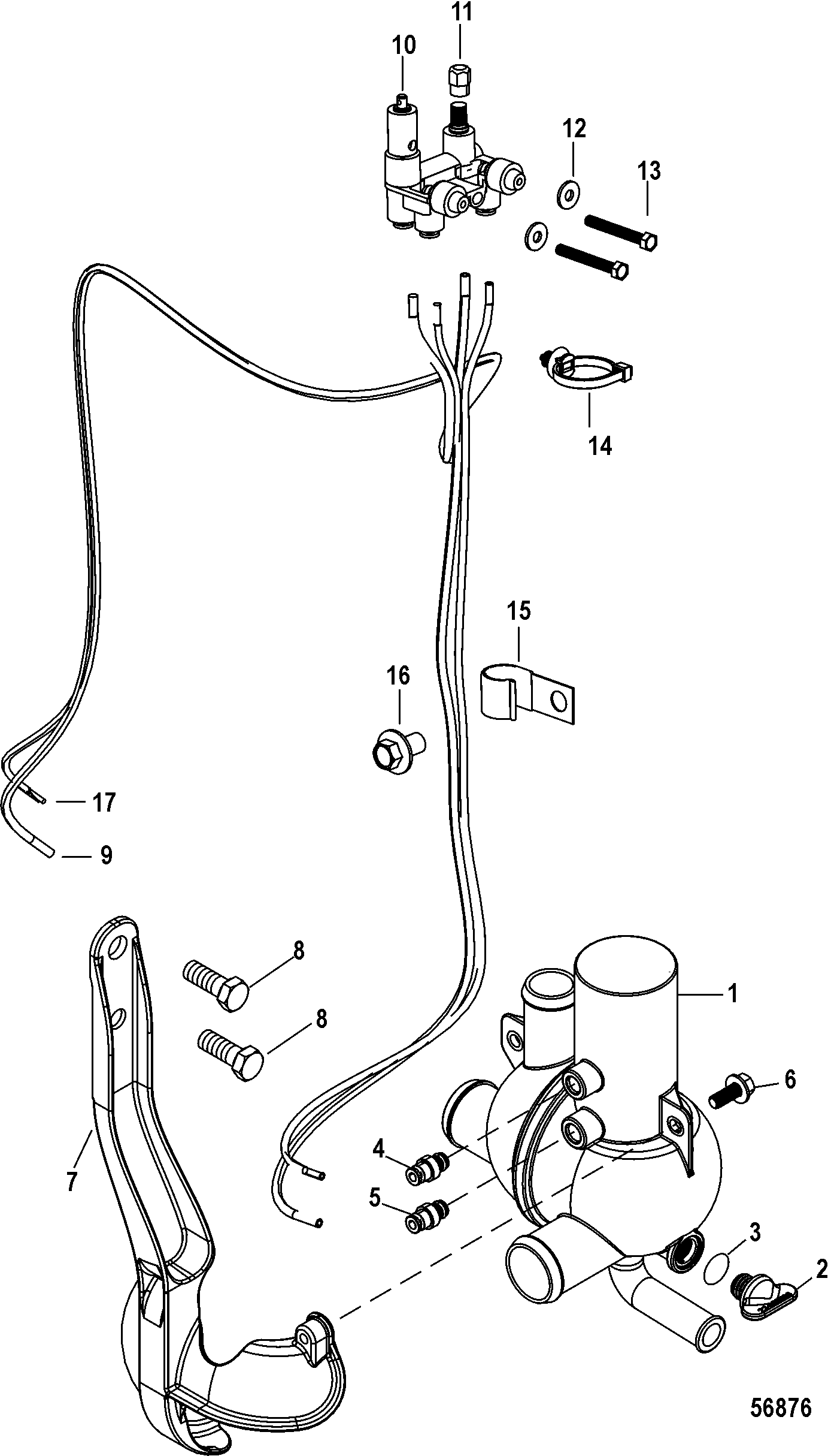 Water Distribution Housing, Air Actuated Drain