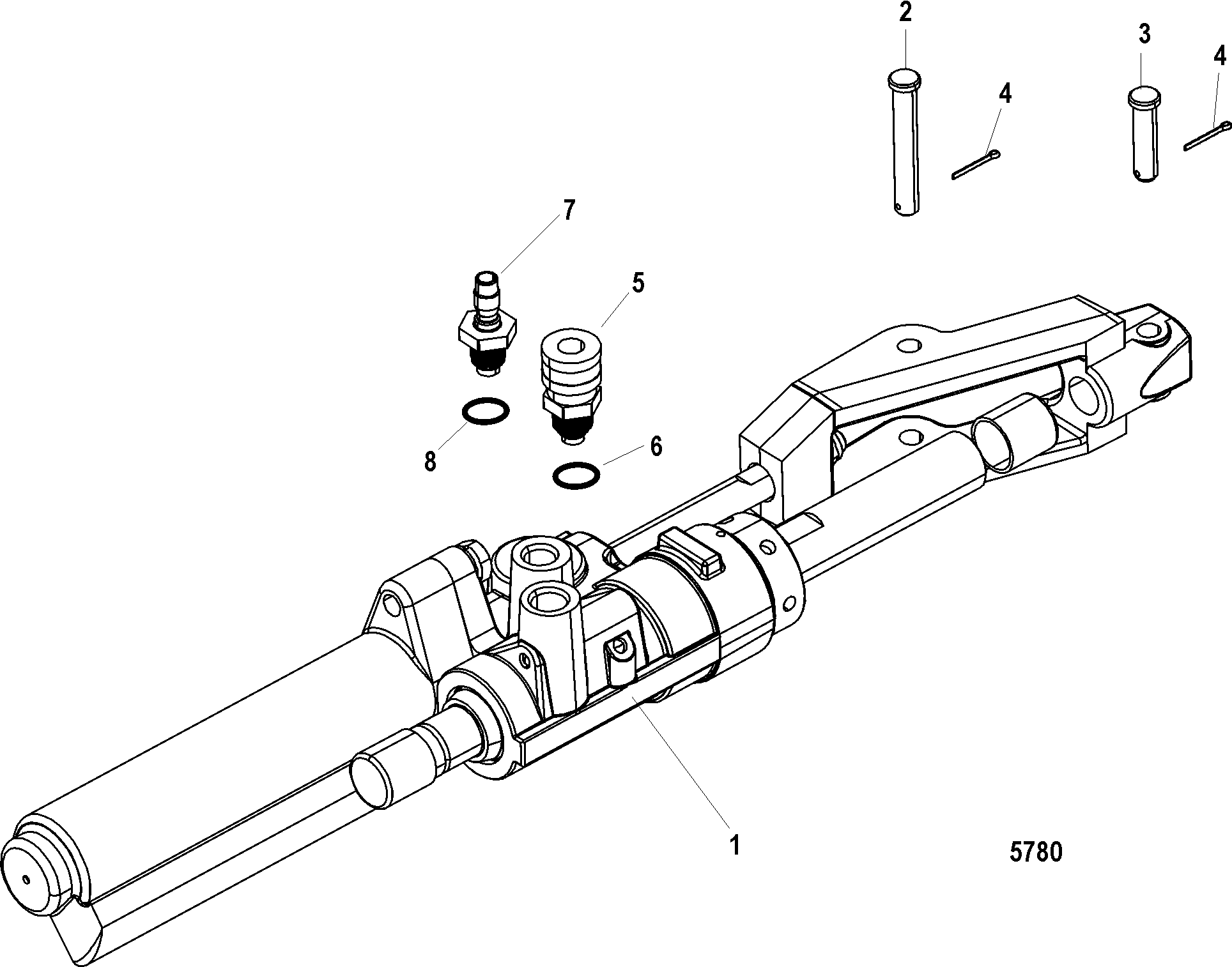 Power Steering Actuator(Magnum And Hi-Performance Transom)
