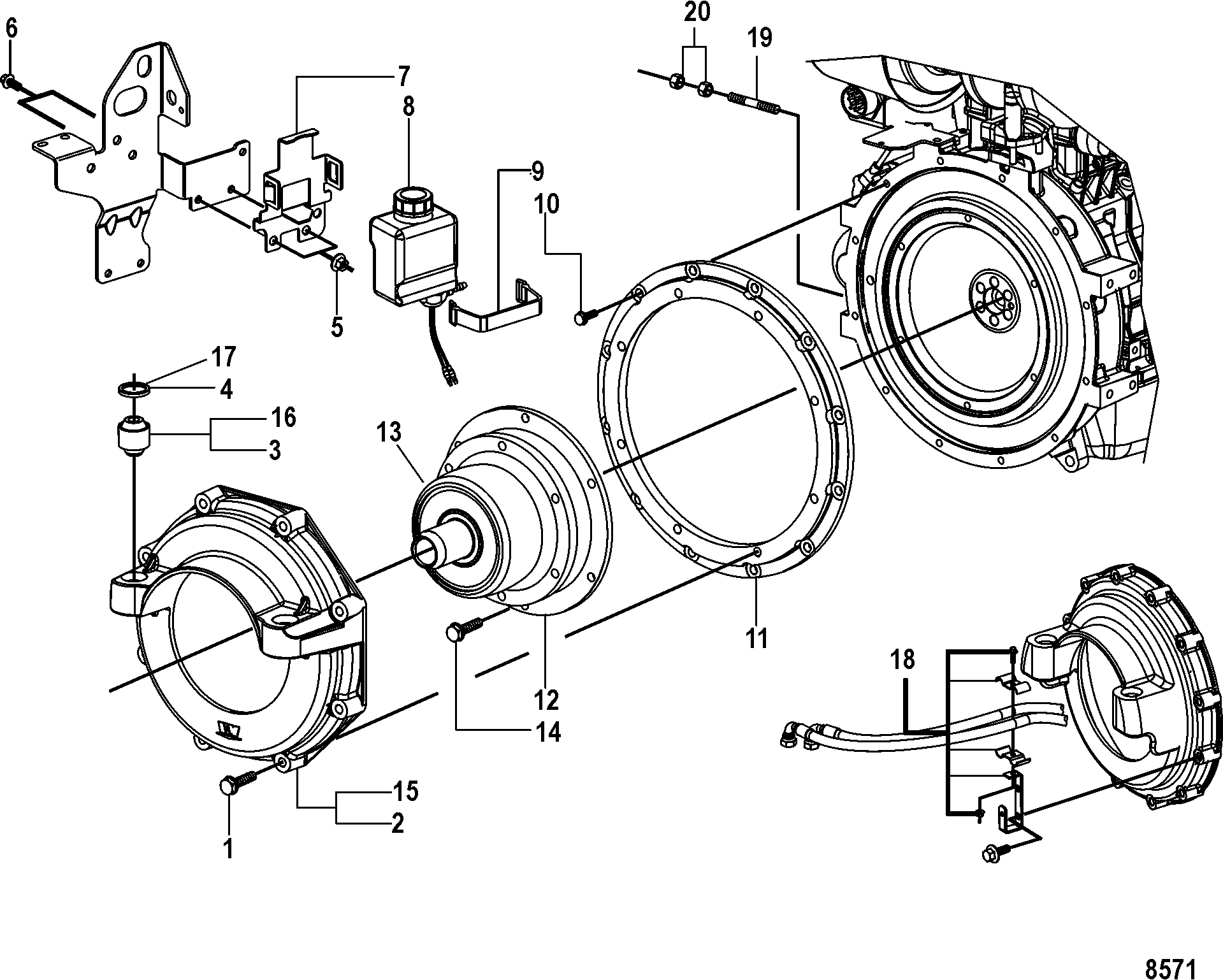 Flywheel Housing Cover(Sterndrive)