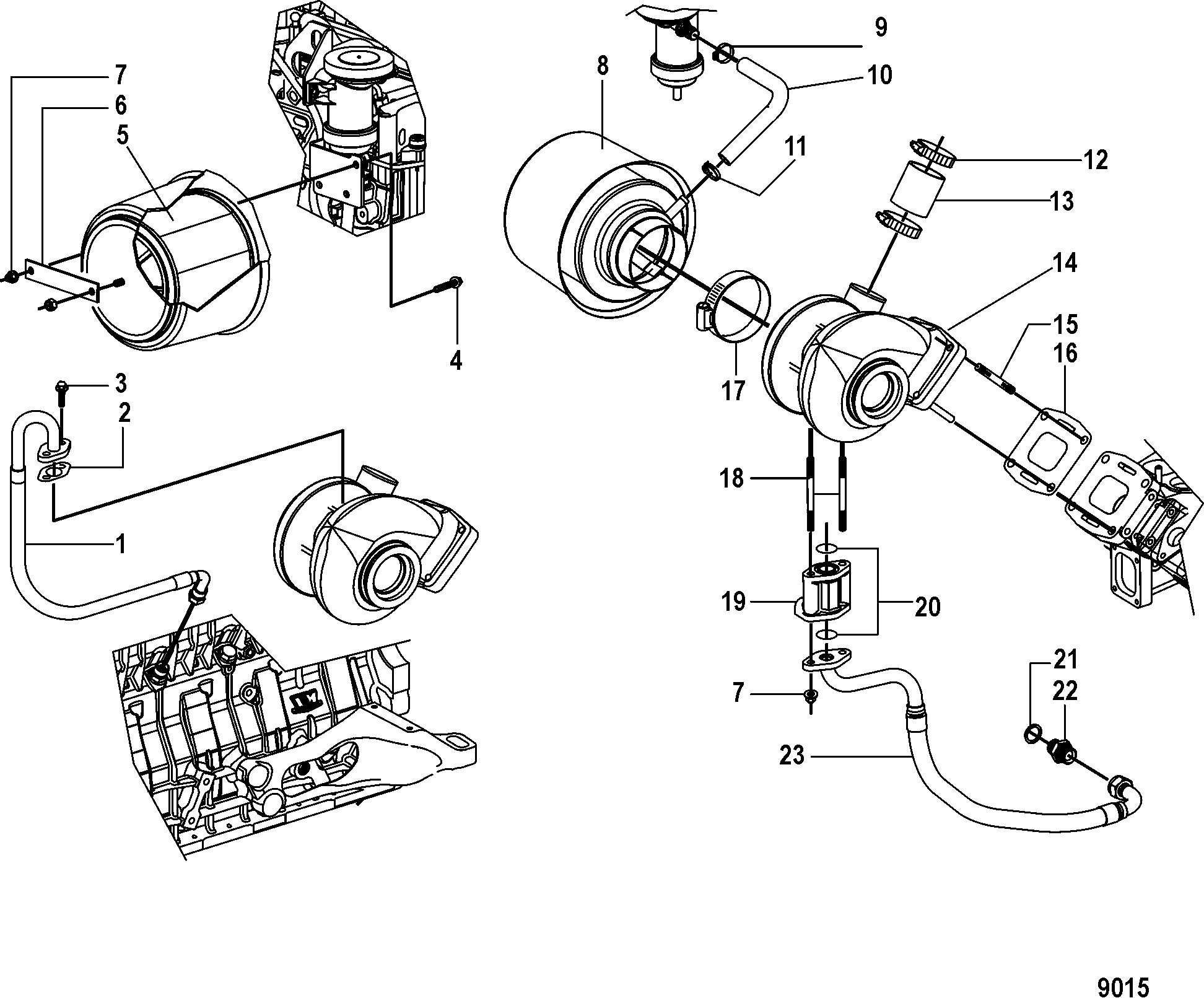 Turbocharger and Air Filter Assembly