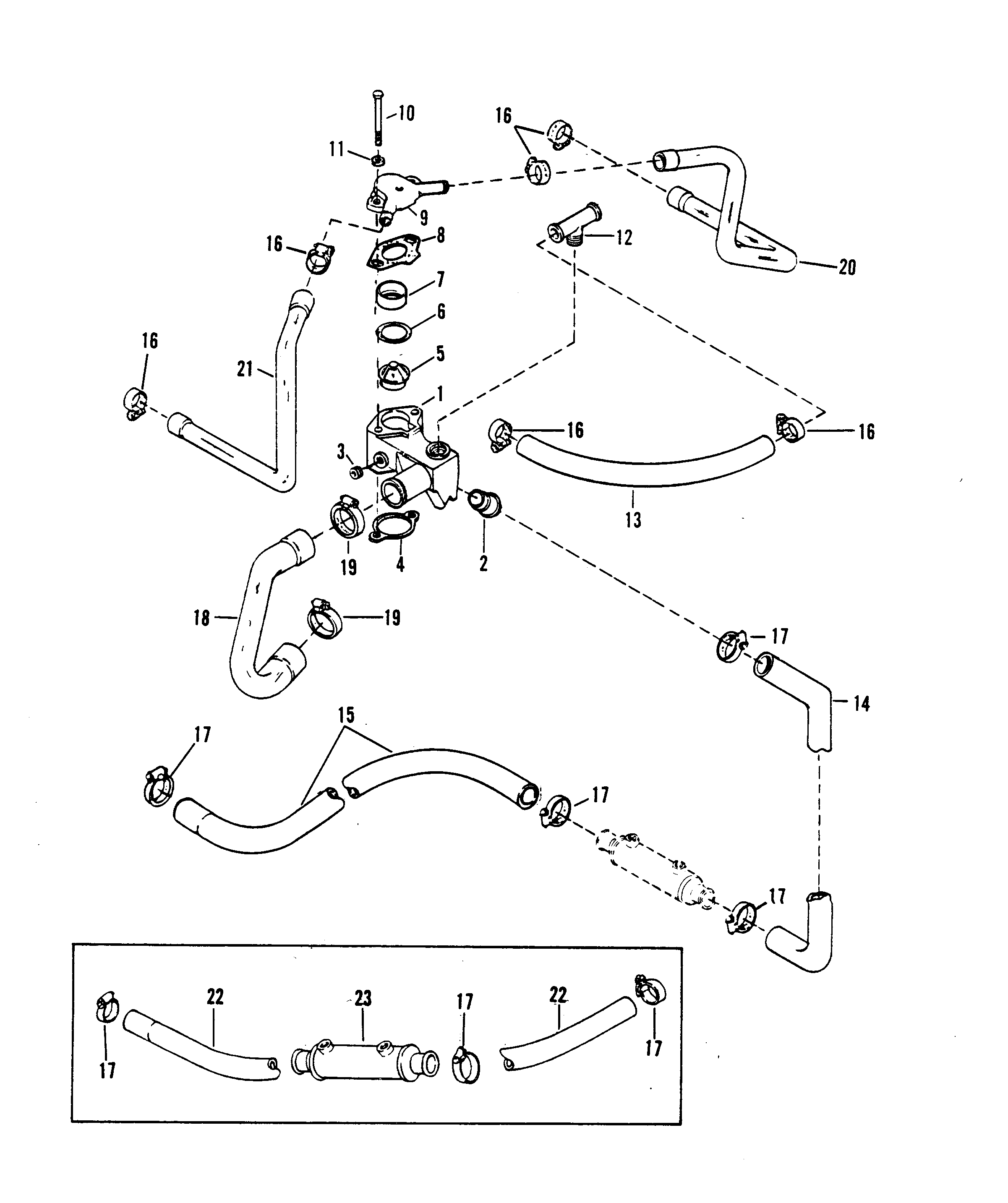 THERMOSTAT HOUSING (STANDARD COOLING)